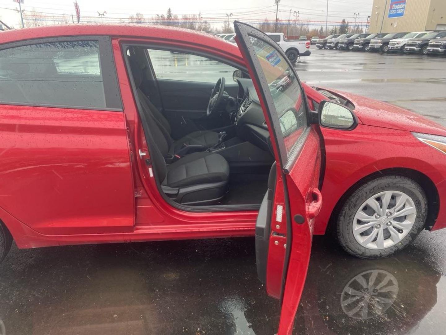 2021 RED HYUNDAI ACCENT SE (3KPC24A6XME) with an 1.6L engine, 6-Speed Manual transmission, located at 2525 S. Cushman, Fairbanks, AK, 99701, (907) 452-5707, 64.824036, -147.712311 - Photo#4