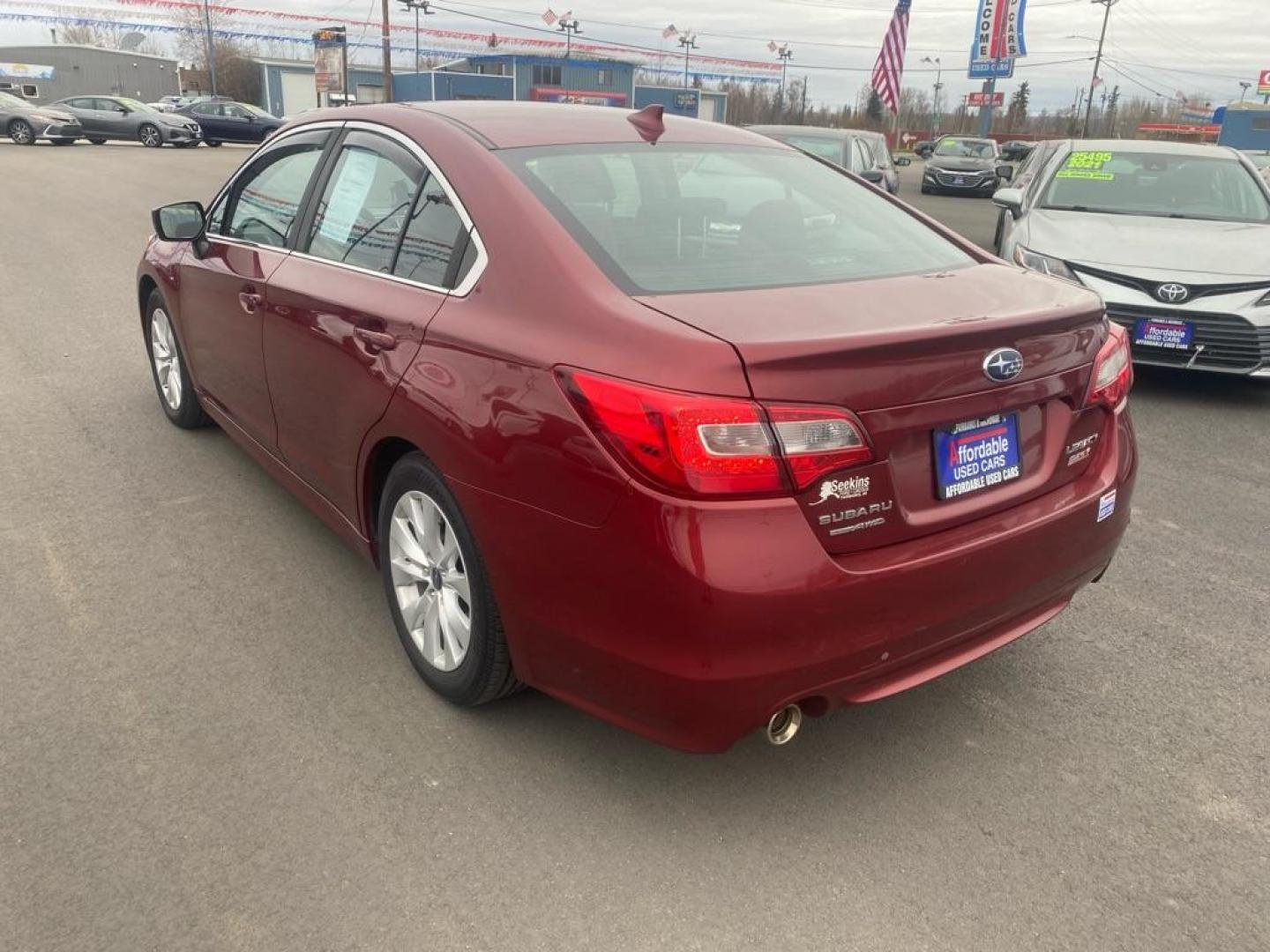 2017 RED SUBARU LEGACY 2.5I PREMIUM (4S3BNAC66H3) with an 2.5L engine, Continuously Variable transmission, located at 2525 S. Cushman, Fairbanks, AK, 99701, (907) 452-5707, 64.824036, -147.712311 - Photo#3