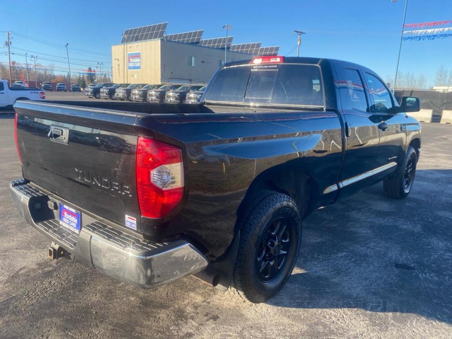 2014 BLACK TOYOTA TUNDRA DOUBLE CAB SR/SR5 (5TFUY5F10EX) with an 5.7L engine, Automatic transmission, located at 2525 S. Cushman, Fairbanks, AK, 99701, (907) 452-5707, 64.824036, -147.712311 - Photo#2