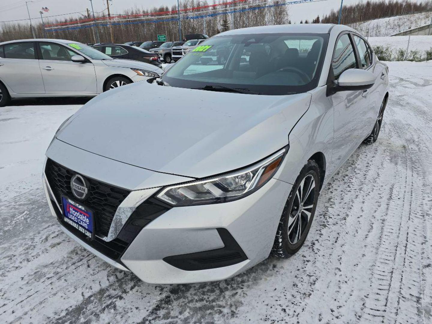 2021 SILVER NISSAN SENTRA SV SV (3N1AB8CV7MY) with an 2.0L engine, Continuously Variable transmission, located at 2525 S. Cushman, Fairbanks, AK, 99701, (907) 452-5707, 64.824036, -147.712311 - Photo#1