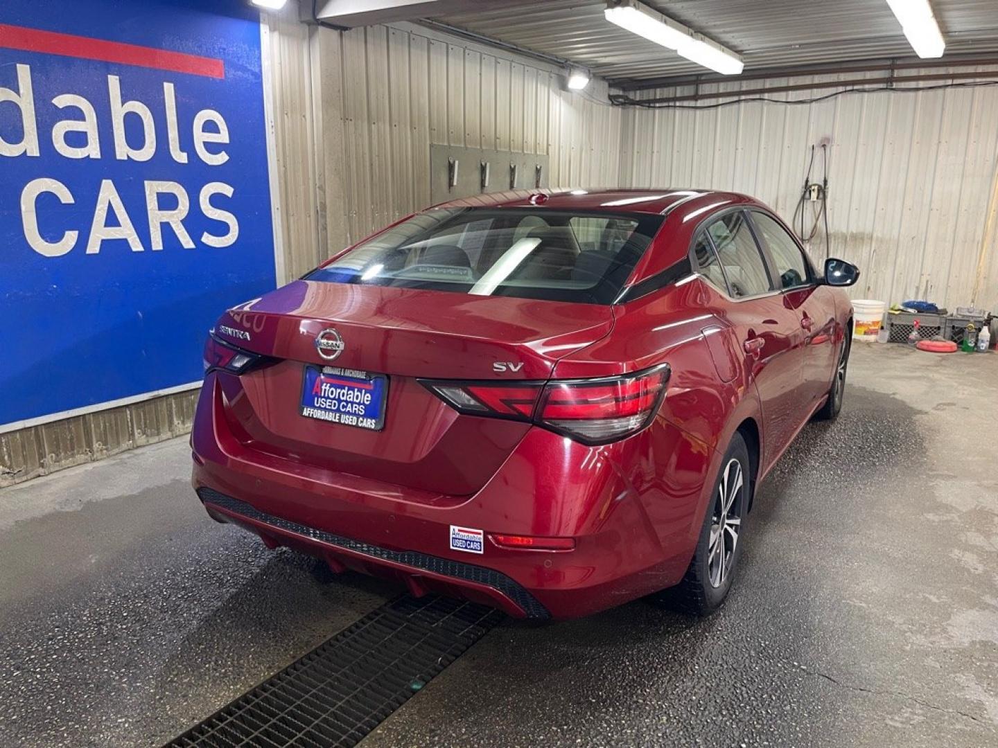 2021 RED NISSAN SENTRA SV (3N1AB8CV5MY) with an 2.0L engine, Continuously Variable transmission, located at 2525 S. Cushman, Fairbanks, AK, 99701, (907) 452-5707, 64.824036, -147.712311- Photo#2