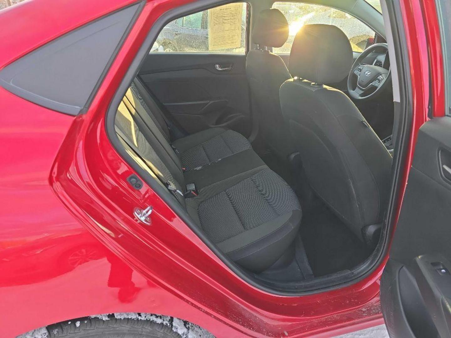 2021 RED HYUNDAI ACCENT SE (3KPC24A68ME) with an 1.6L engine, 6-Speed Manual transmission, located at 2525 S. Cushman, Fairbanks, AK, 99701, (907) 452-5707, 64.824036, -147.712311 - Photo#3