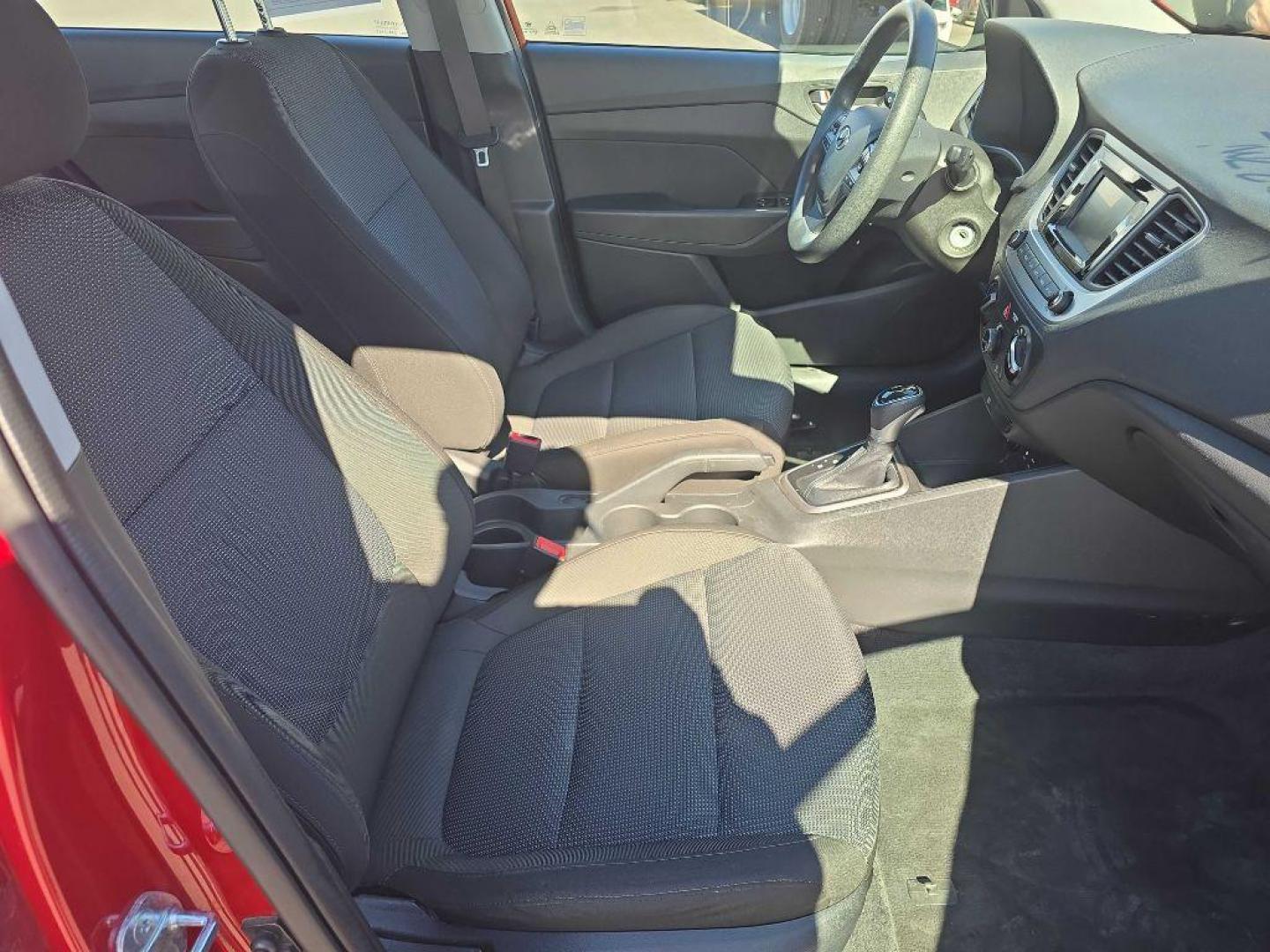 2021 RED HYUNDAI ACCENT SE (3KPC24A67ME) with an 1.6L engine, Automatic transmission, located at 2525 S. Cushman, Fairbanks, AK, 99701, (907) 452-5707, 64.824036, -147.712311 - Photo#2