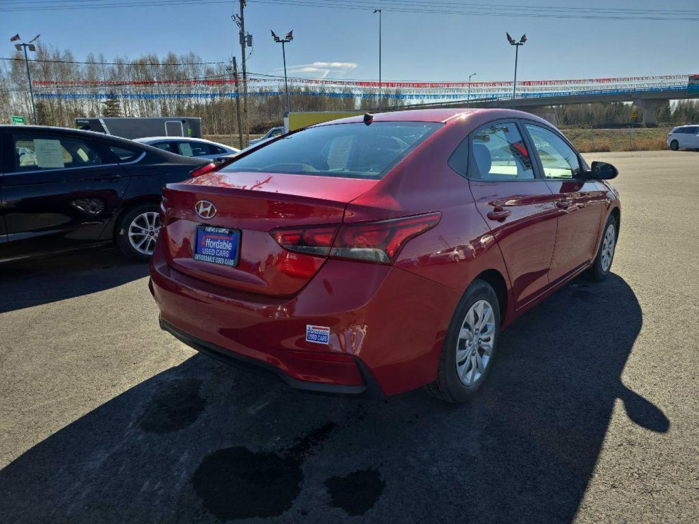 2021 RED HYUNDAI ACCENT SE (3KPC24A64ME) with an 1.6L engine, Automatic transmission, located at 2525 S. Cushman, Fairbanks, AK, 99701, (907) 452-5707, 64.824036, -147.712311 - Photo#1