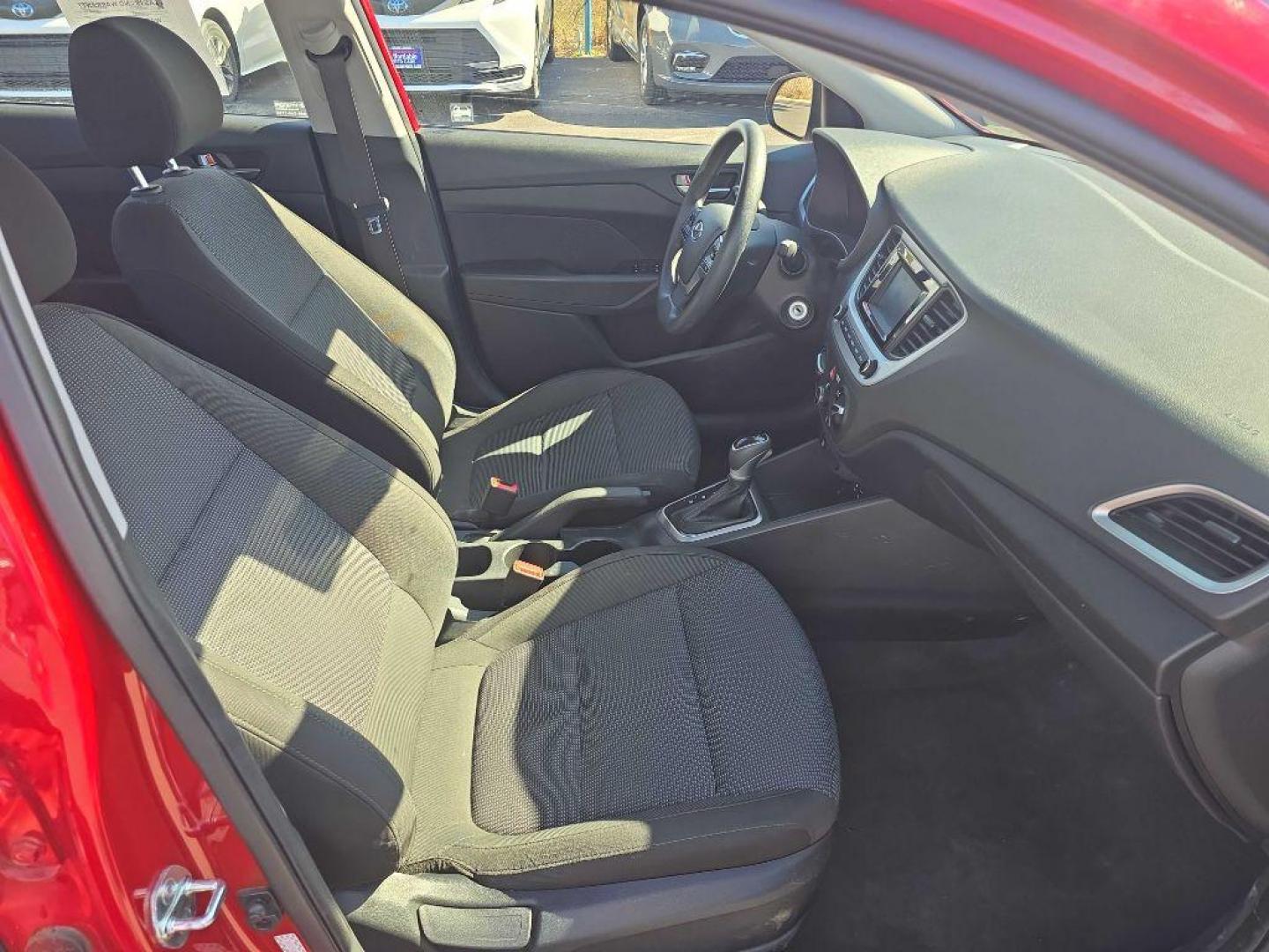 2021 RED HYUNDAI ACCENT SE (3KPC24A68ME) with an 1.6L engine, Automatic transmission, located at 2525 S. Cushman, Fairbanks, AK, 99701, (907) 452-5707, 64.824036, -147.712311 - Photo#3