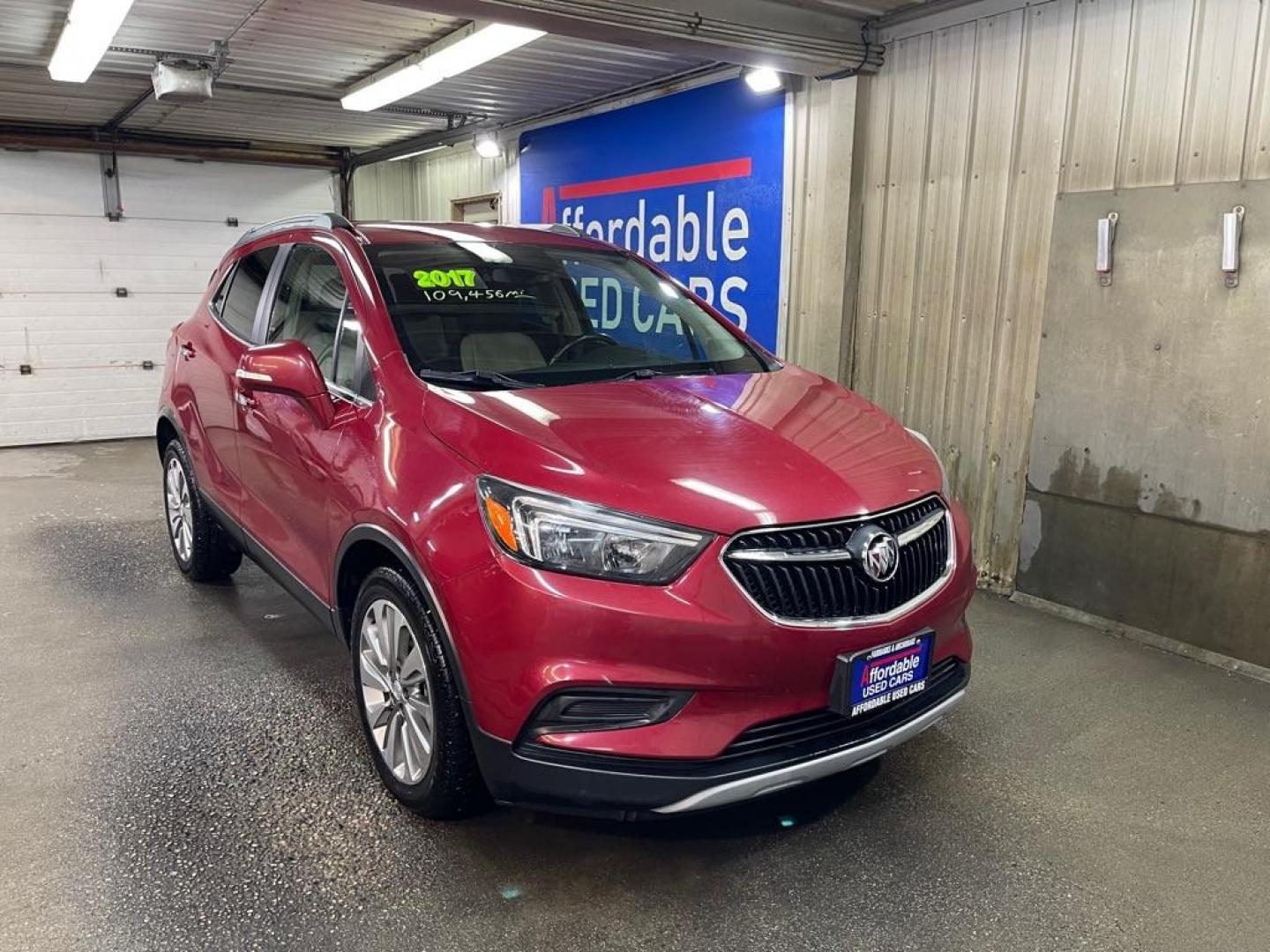 2017 RED BUICK ENCORE PREFERRED (KL4CJASB5HB) with an 1.4L engine, Automatic transmission, located at 2525 S. Cushman, Fairbanks, AK, 99701, (907) 452-5707, 64.824036, -147.712311 - Photo#0