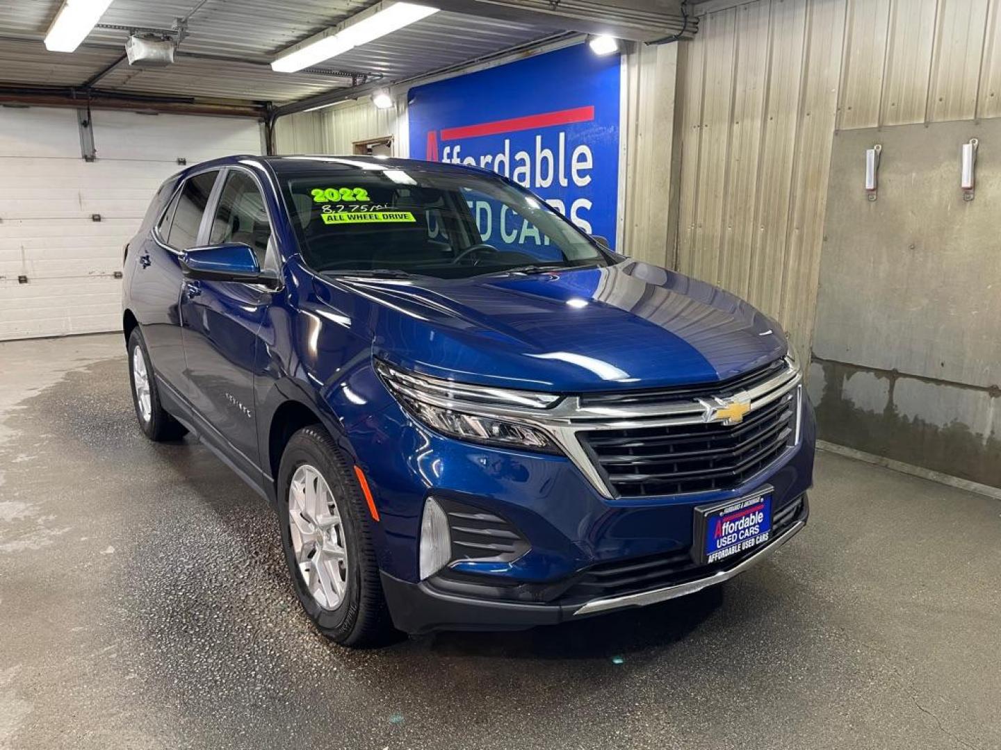 2022 BLUE CHEVROLET EQUINOX LT (3GNAXUEV8NL) with an 1.5L engine, Automatic transmission, located at 2525 S. Cushman, Fairbanks, AK, 99701, (907) 452-5707, 64.824036, -147.712311 - Photo#0