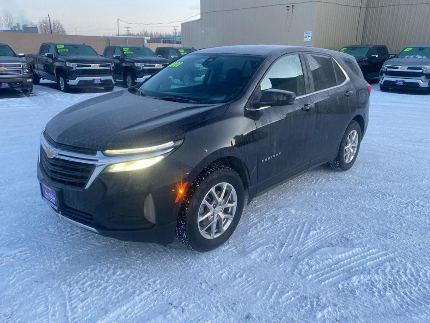 2022 BLACK CHEVROLET EQUINOX LT (3GNAXUEV3NL) with an 1.5L engine, Automatic transmission, located at 2525 S. Cushman, Fairbanks, AK, 99701, (907) 452-5707, 64.824036, -147.712311 - Photo#0