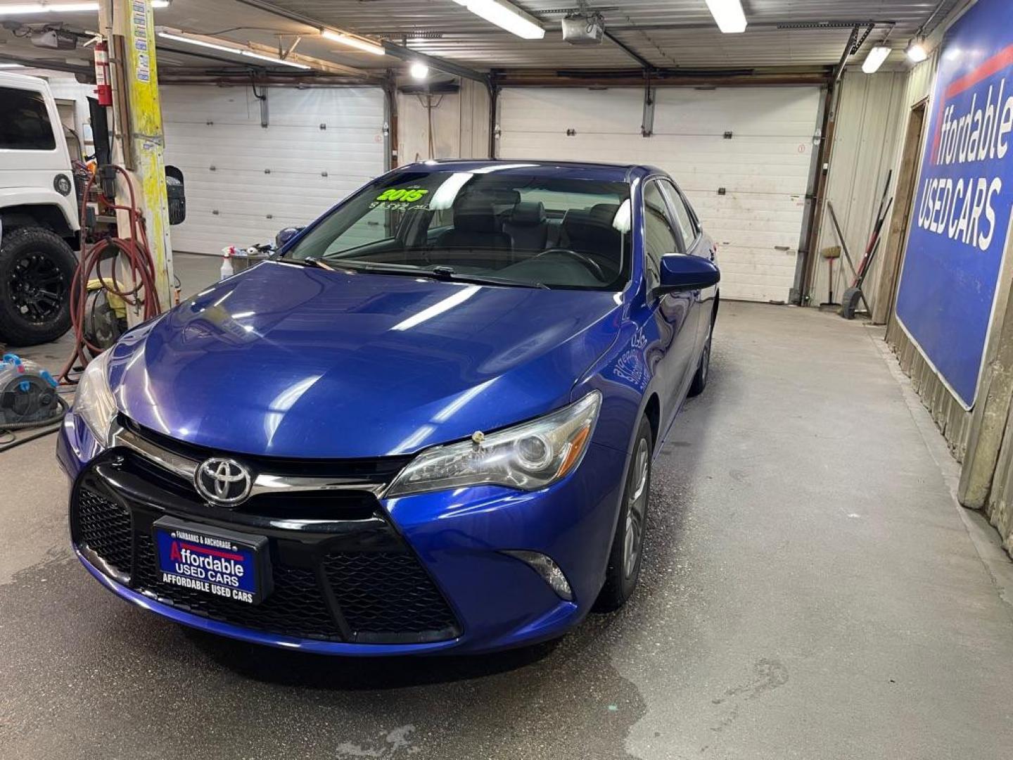 2015 BLUE TOYOTA CAMRY LE (4T1BF1FK0FU) with an 2.5L engine, Automatic transmission, located at 2525 S. Cushman, Fairbanks, AK, 99701, (907) 452-5707, 64.824036, -147.712311 - Photo#1