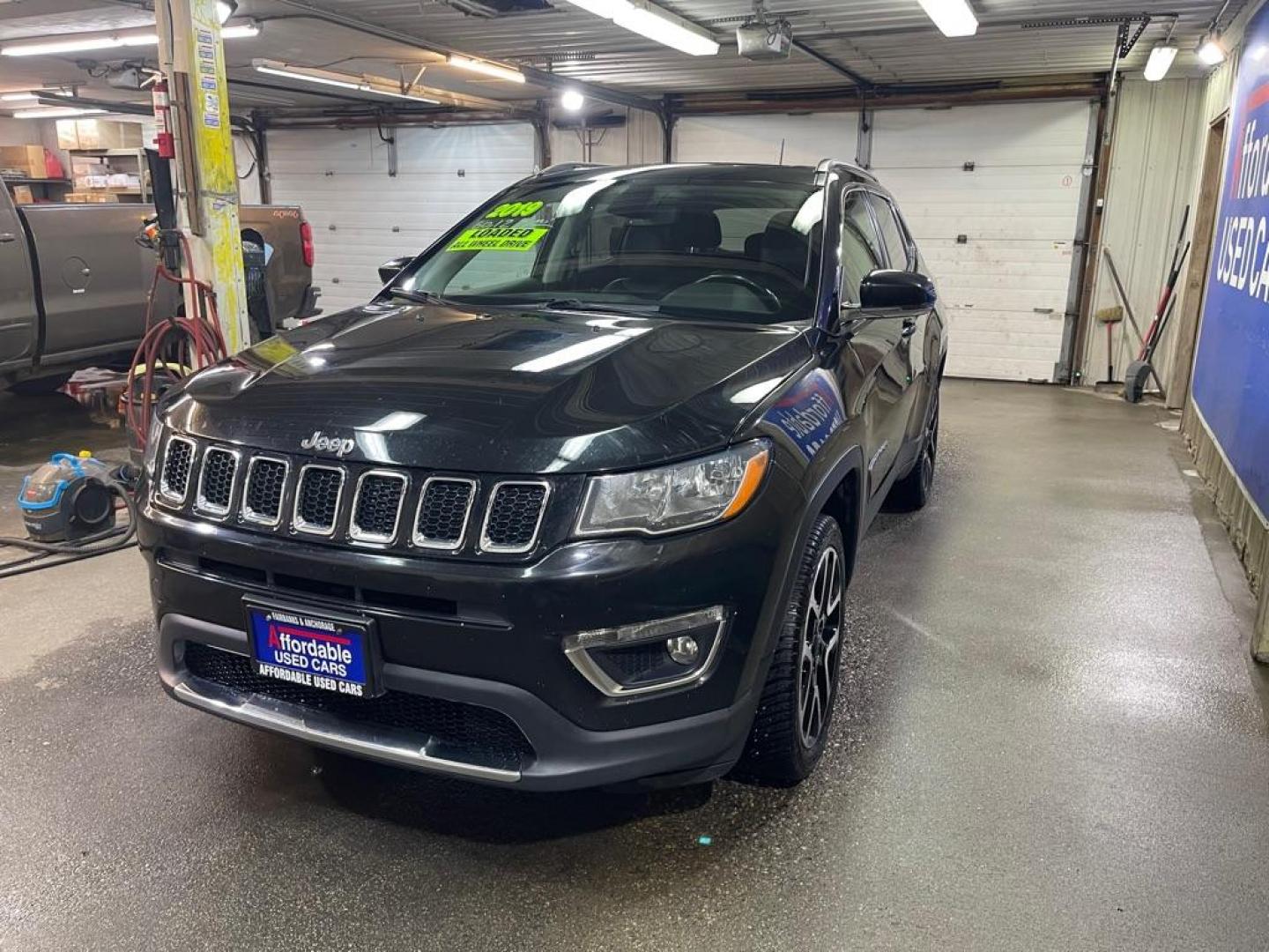 2019 BLACK JEEP COMPASS LIMITED (3C4NJDCB6KT) with an 2.4L engine, Automatic transmission, located at 2525 S. Cushman, Fairbanks, AK, 99701, (907) 452-5707, 64.824036, -147.712311 - Photo#1