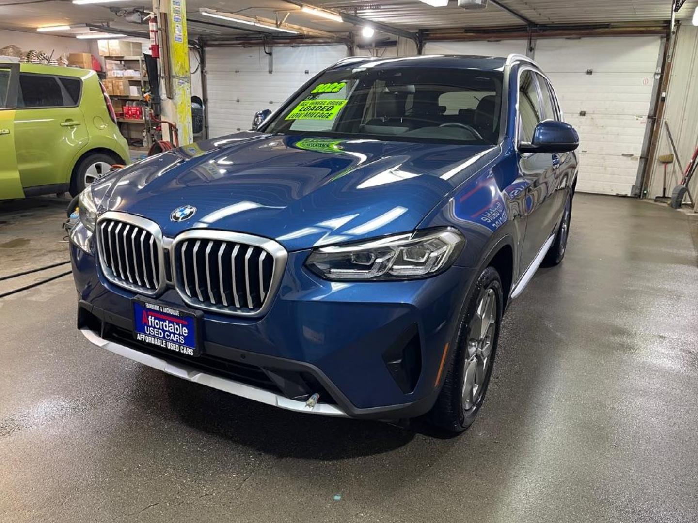 2022 BLUE BMW X3 XDRIVE30I (5UX53DP07N9) with an 2.0L engine, Automatic transmission, located at 2525 S. Cushman, Fairbanks, AK, 99701, (907) 452-5707, 64.824036, -147.712311 - Photo#1