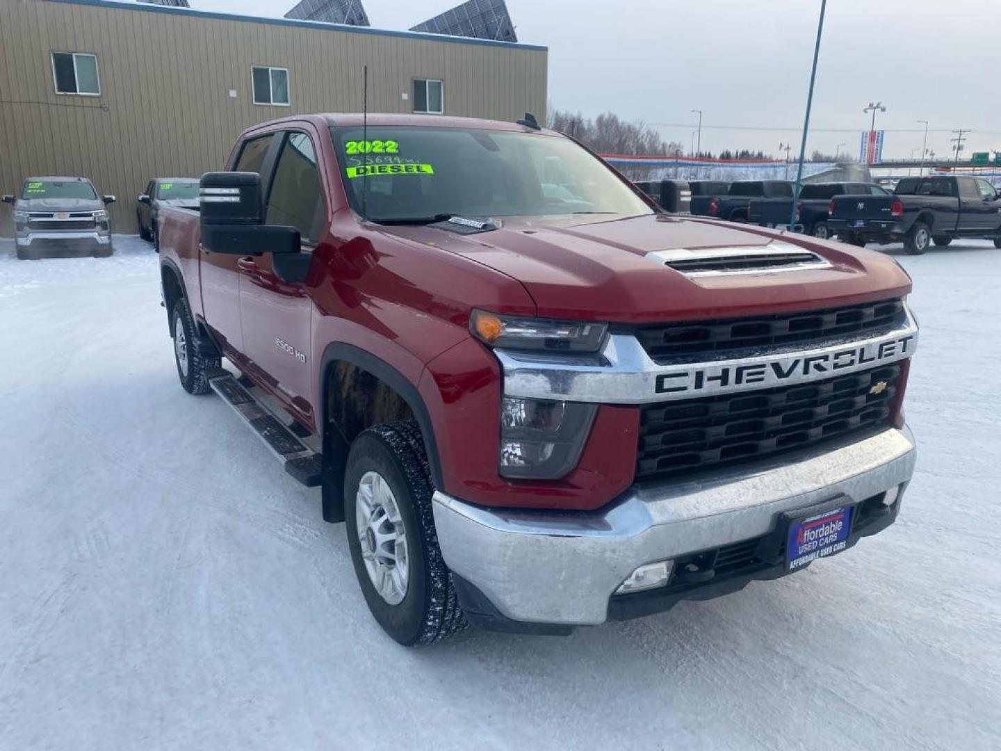 2022 RED CHEVROLET SILVERADO 2500 HEAVY DUTY LT (1GC4YNEY5NF) with an 6.6L engine, Automatic transmission, located at 2525 S. Cushman, Fairbanks, AK, 99701, (907) 452-5707, 64.824036, -147.712311 - Photo#1