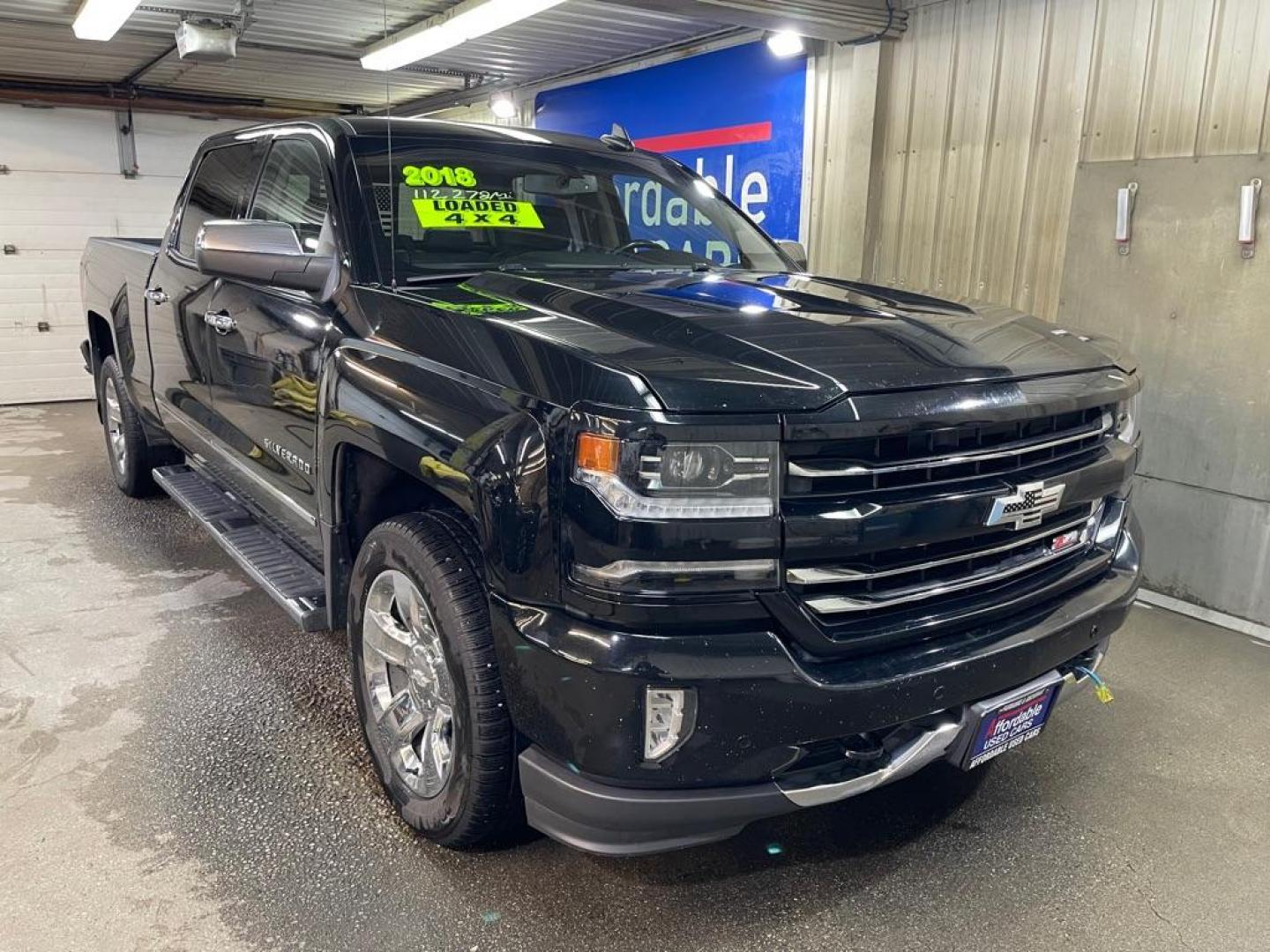 2018 BLACK CHEVROLET SILVERADO 1500 LTZ (3GCUKSEC2JG) with an 5.3L engine, Automatic transmission, located at 2525 S. Cushman, Fairbanks, AK, 99701, (907) 452-5707, 64.824036, -147.712311 - Photo#0