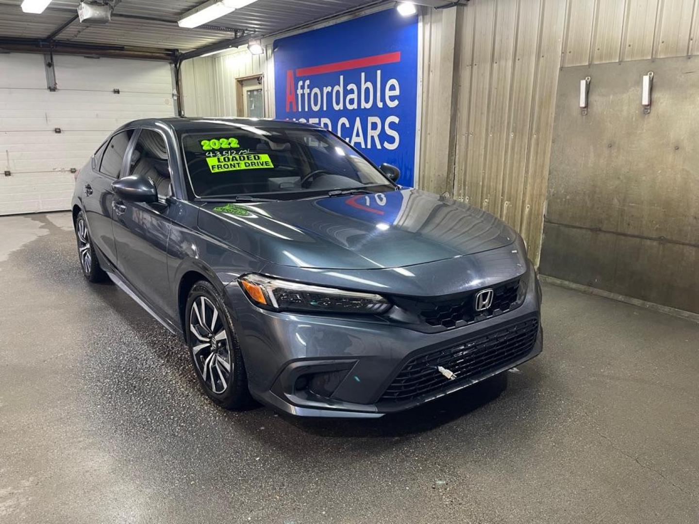2022 GRAY HONDA CIVIC EXL (19XFL1H79NE) with an 1.5L engine, Continuously Variable transmission, located at 2525 S. Cushman, Fairbanks, AK, 99701, (907) 452-5707, 64.824036, -147.712311 - Photo#0
