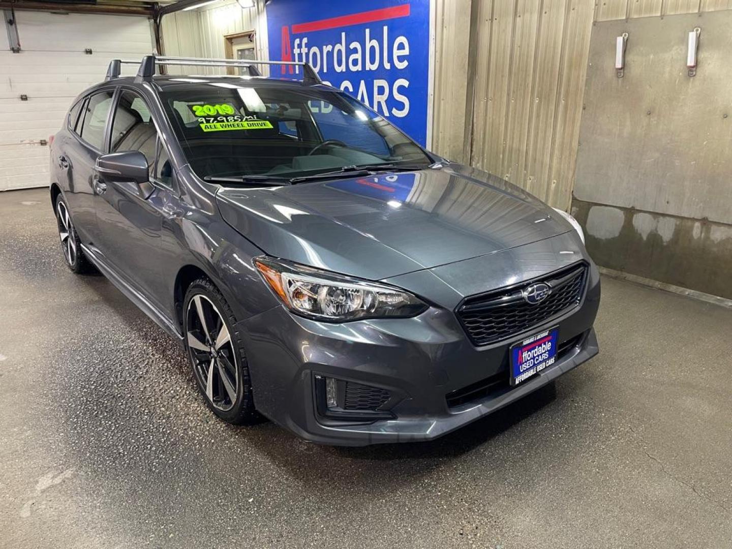 2019 GRAY SUBARU IMPREZA SPORT (4S3GTAJ66K3) with an 2.0L engine, Continuously Variable transmission, located at 2525 S. Cushman, Fairbanks, AK, 99701, (907) 452-5707, 64.824036, -147.712311 - Photo#0