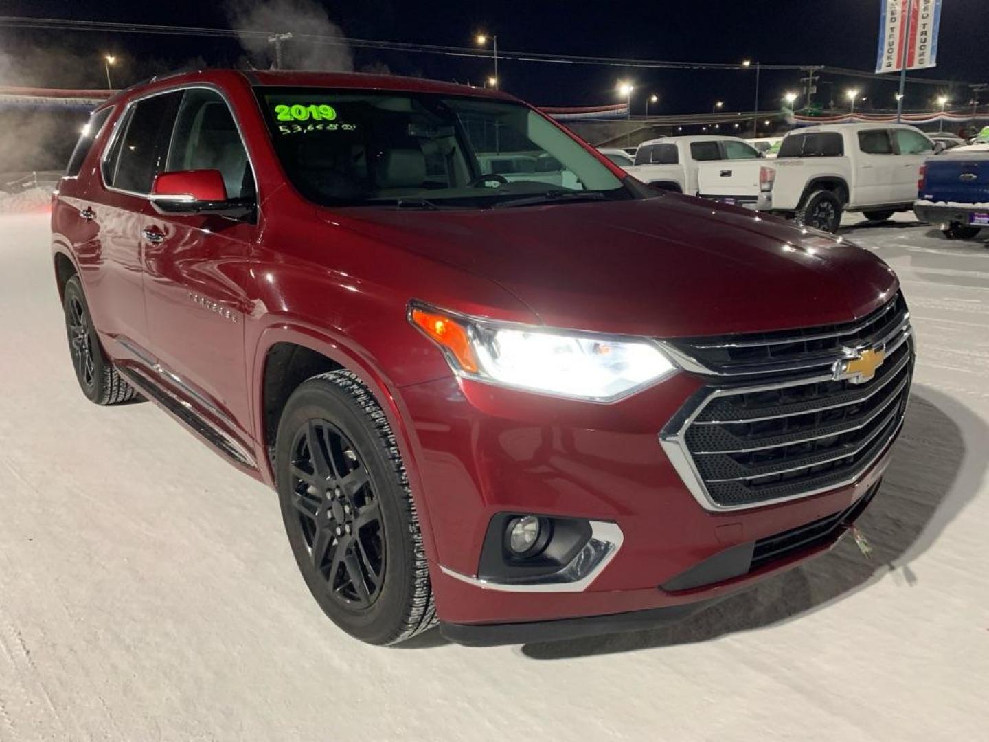 2019 RED CHEVROLET TRAVERSE PREMIER (1GNEVKKW4KJ) with an 3.6L engine, Automatic transmission, located at 2525 S. Cushman, Fairbanks, AK, 99701, (907) 452-5707, 64.824036, -147.712311 - Photo#0