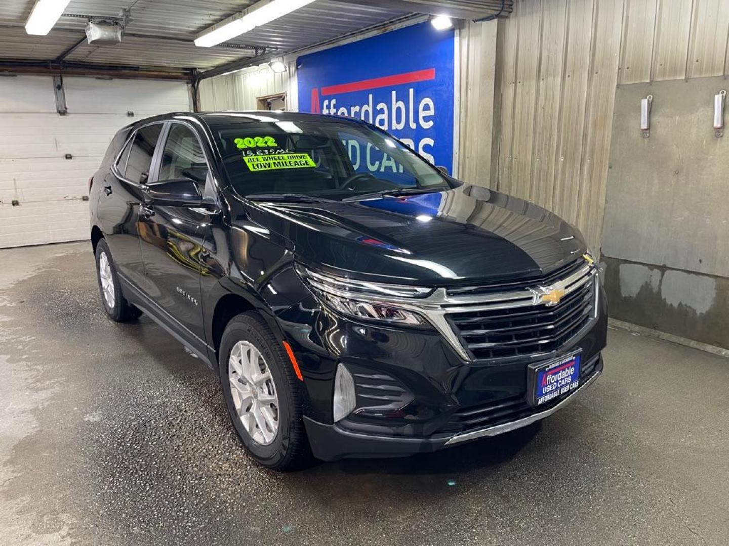 2022 BLACK CHEVROLET EQUINOX LT (3GNAXUEV4NL) with an 1.5L engine, Automatic transmission, located at 2525 S. Cushman, Fairbanks, AK, 99701, (907) 452-5707, 64.824036, -147.712311 - Photo#0