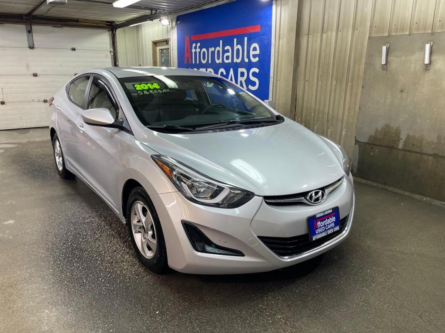 2014 SILVER HYUNDAI ELANTRA SE (KMHDH4AE3EU) with an 1.8L engine, Automatic transmission, located at 2525 S. Cushman, Fairbanks, AK, 99701, (907) 452-5707, 64.824036, -147.712311 - Photo#0