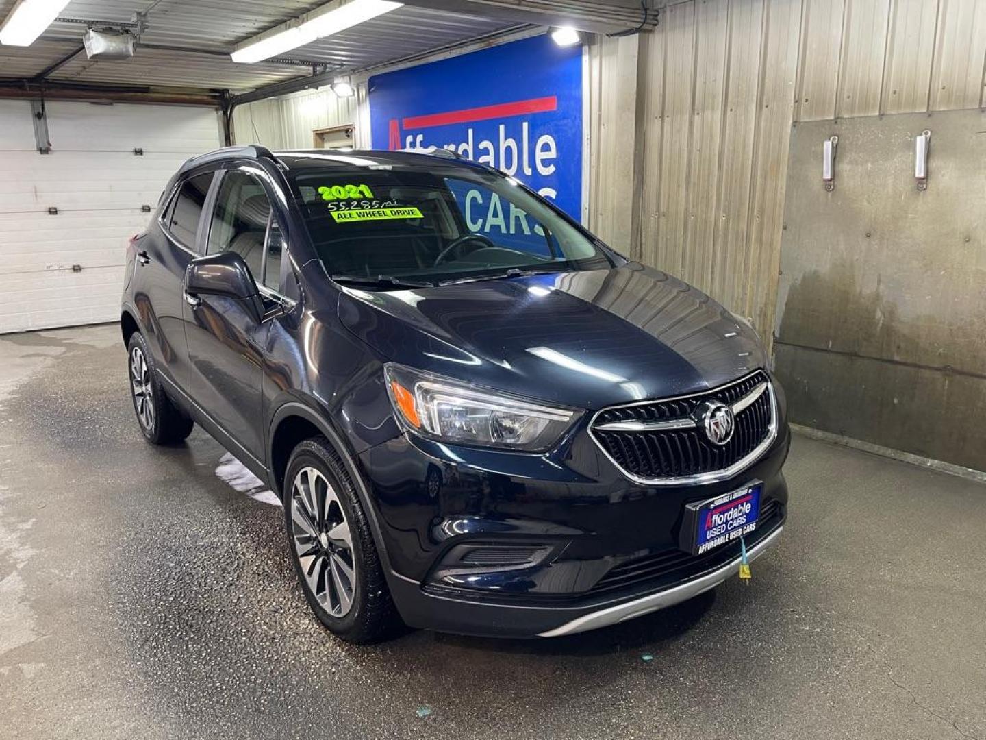 2021 BLUE BUICK ENCORE PREFERRED (KL4CJESM9MB) with an 1.4L engine, Automatic transmission, located at 2525 S. Cushman, Fairbanks, AK, 99701, (907) 452-5707, 64.824036, -147.712311 - Photo#0