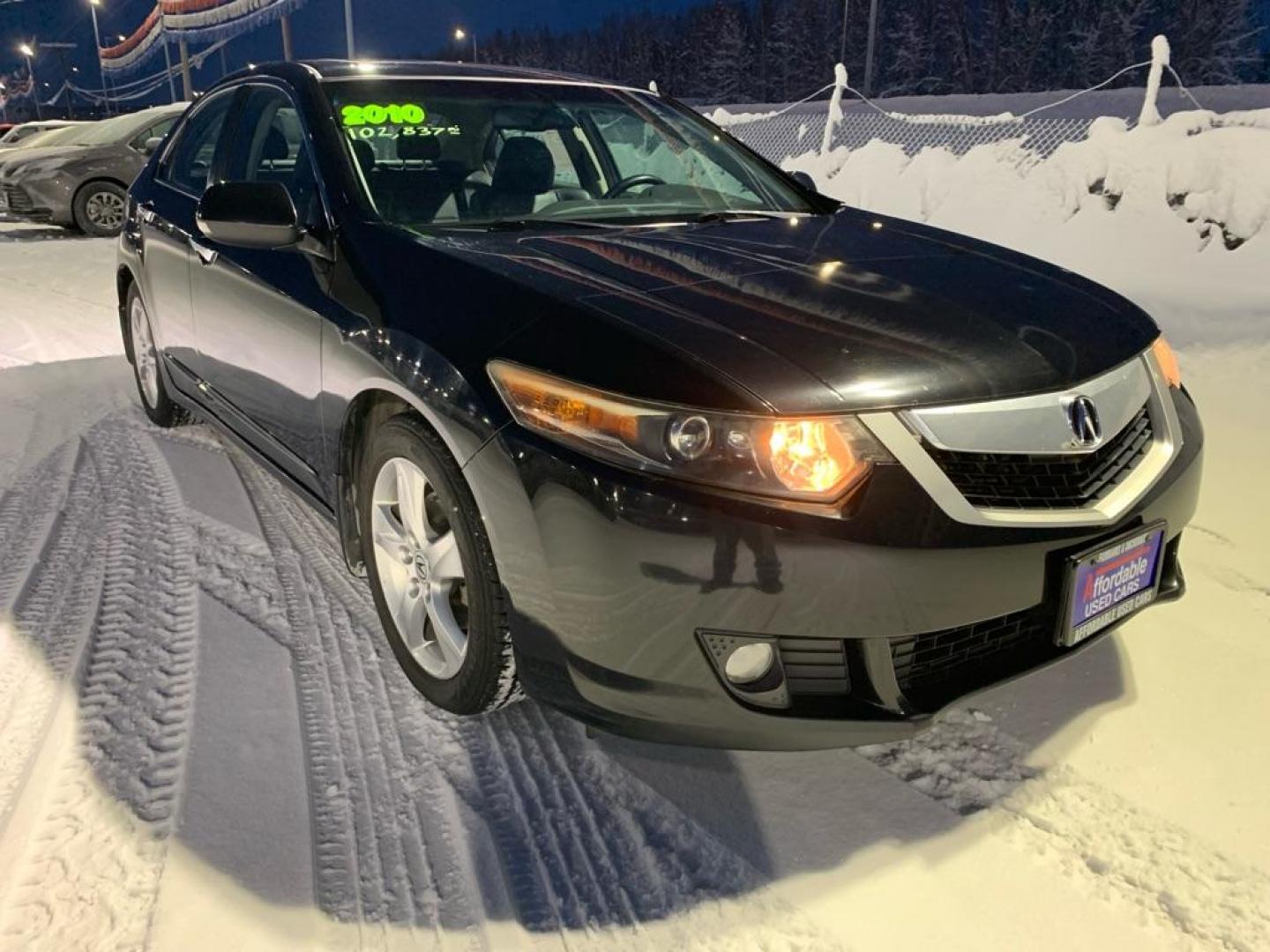 2010 BLACK ACURA TSX (JH4CU2F61AC) with an 2.4L engine, Automatic transmission, located at 2525 S. Cushman, Fairbanks, AK, 99701, (907) 452-5707, 64.824036, -147.712311 - Photo#0