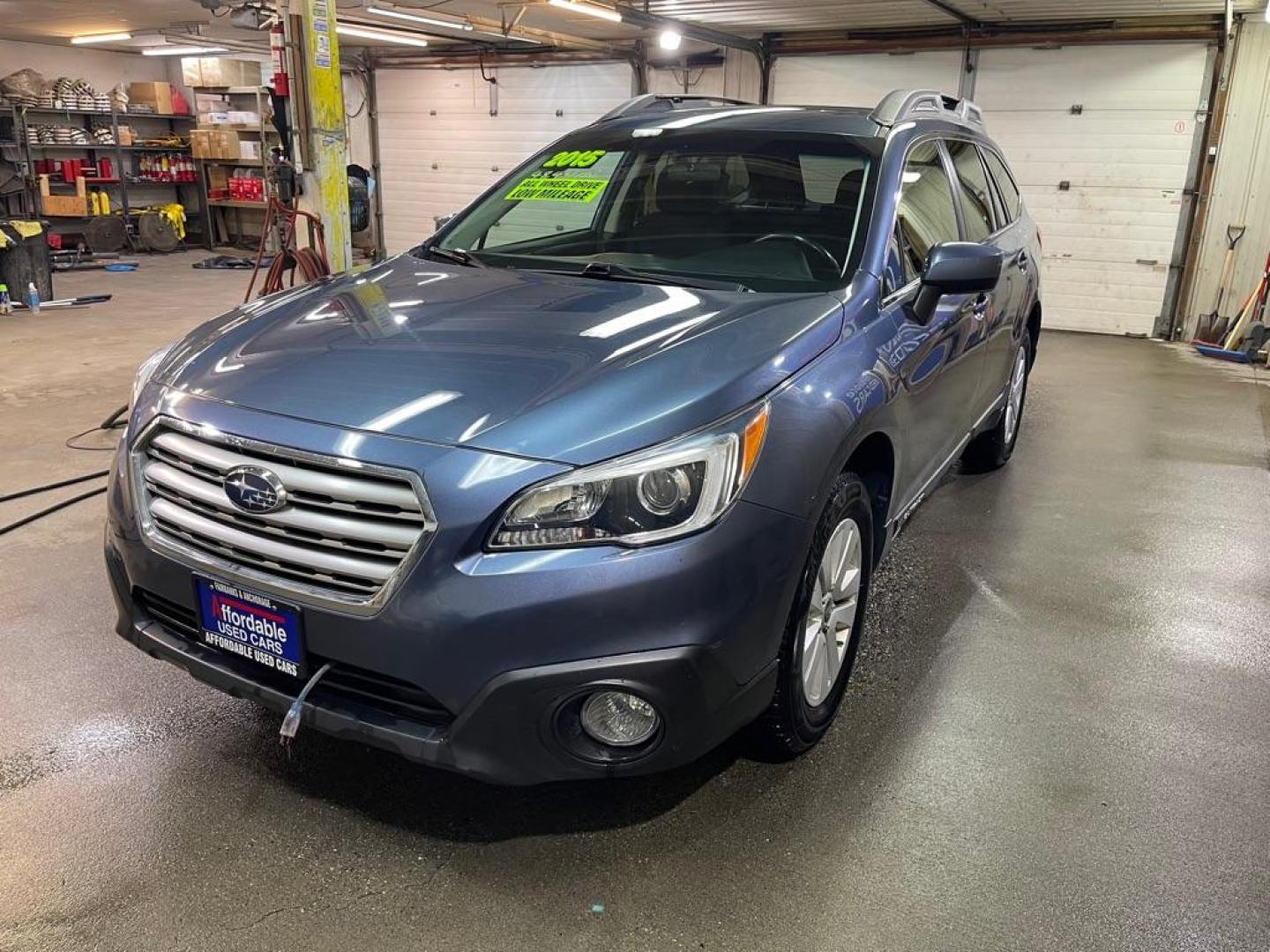 2015 BLUE SUBARU OUTBACK 2.5I PREMIUM (4S4BSACC7F3) with an 2.5L engine, Continuously Variable transmission, located at 2525 S. Cushman, Fairbanks, AK, 99701, (907) 452-5707, 64.824036, -147.712311 - Photo#1