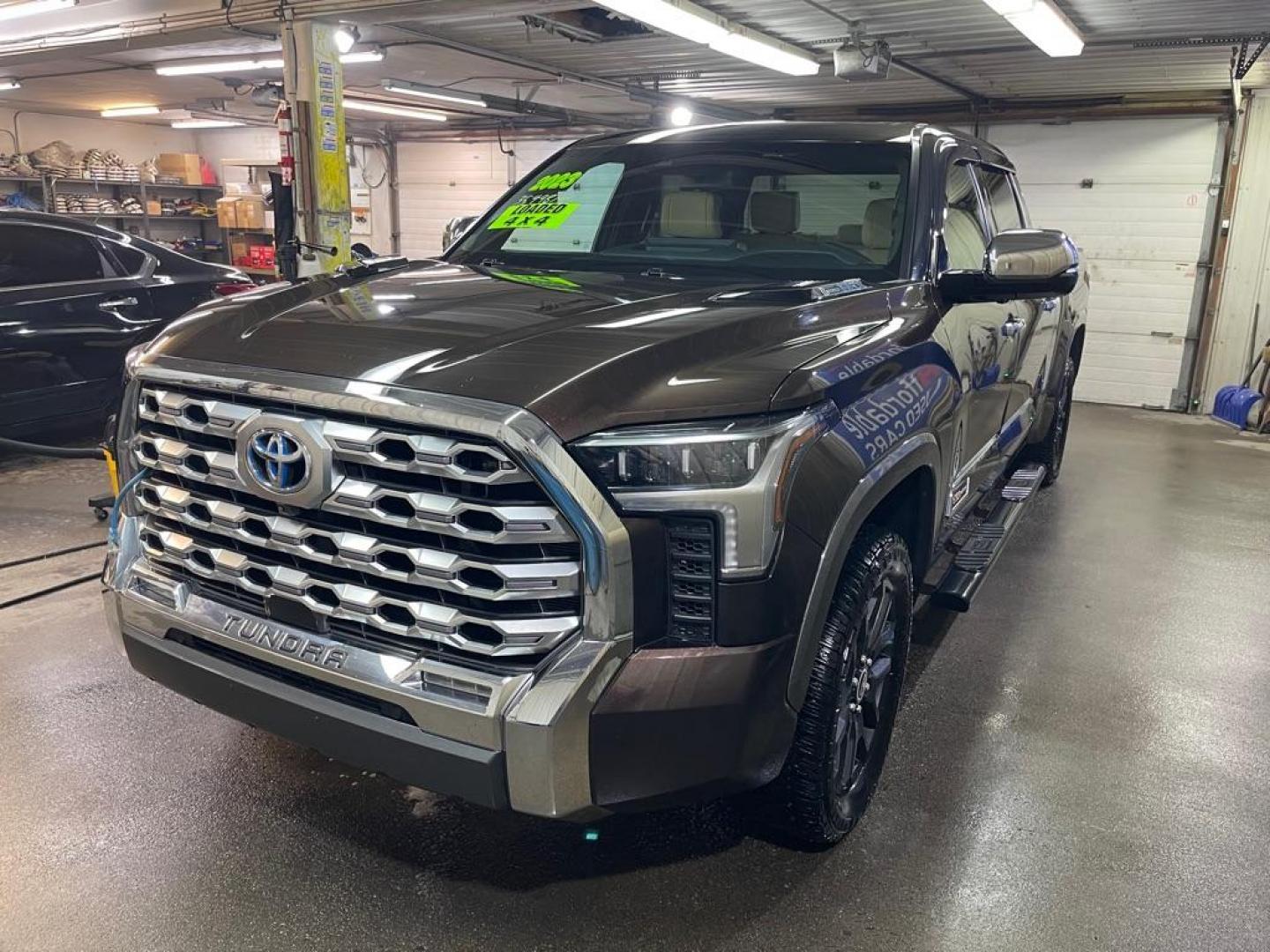 2023 BROWN TOYOTA TUNDRA CREWMAX PLATINU (5TFMC5EC7PX) with an 3.4L engine, Automatic transmission, located at 2525 S. Cushman, Fairbanks, AK, 99701, (907) 452-5707, 64.824036, -147.712311 - Photo#1