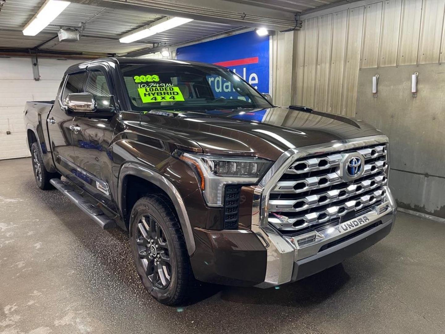 2023 BROWN TOYOTA TUNDRA CREWMAX PLATINUM (5TFMC5EC7PX) with an 3.4L engine, Automatic transmission, located at 2525 S. Cushman, Fairbanks, AK, 99701, (907) 452-5707, 64.824036, -147.712311 - Photo#0