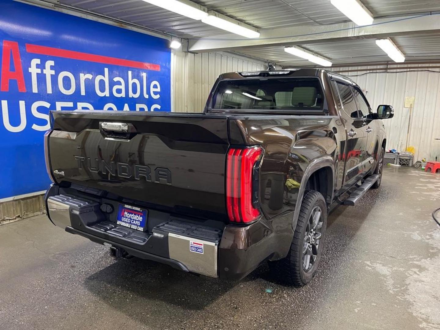 2023 BROWN TOYOTA TUNDRA CREWMAX PLATINUM (5TFMC5EC7PX) with an 3.4L engine, Automatic transmission, located at 2525 S. Cushman, Fairbanks, AK, 99701, (907) 452-5707, 64.824036, -147.712311 - Photo#2