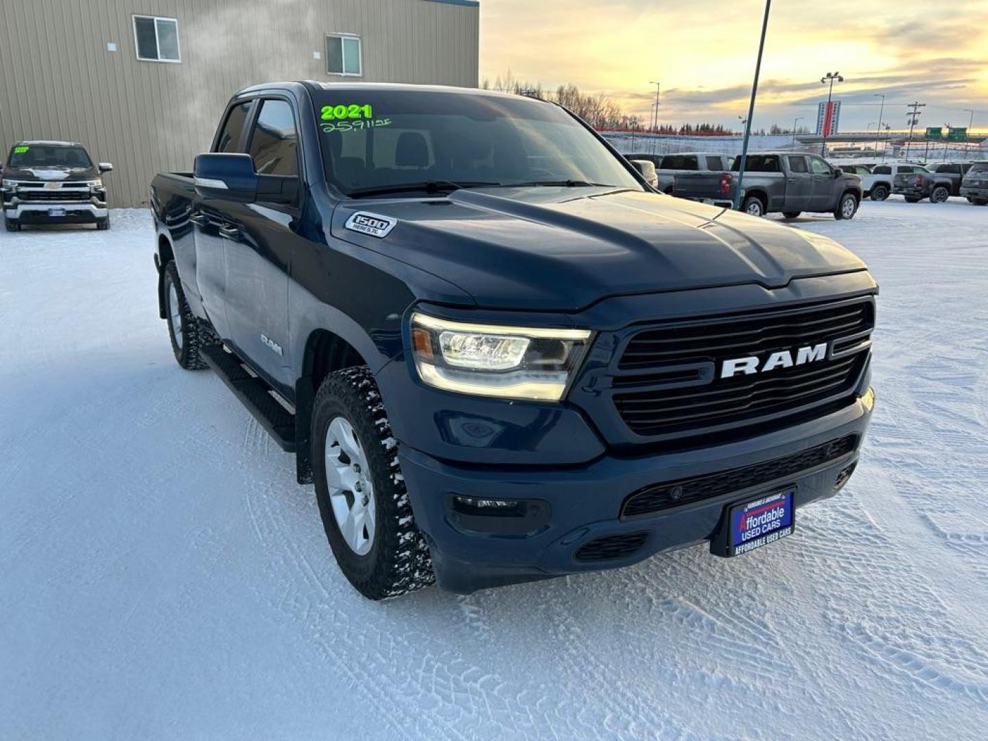 2021 BLUE RAM 1500 BIG HORN/LONE STAR (1C6SRFBT9MN) with an 5.7L engine, Automatic transmission, located at 2525 S. Cushman, Fairbanks, AK, 99701, (907) 452-5707, 64.824036, -147.712311 - Photo#1