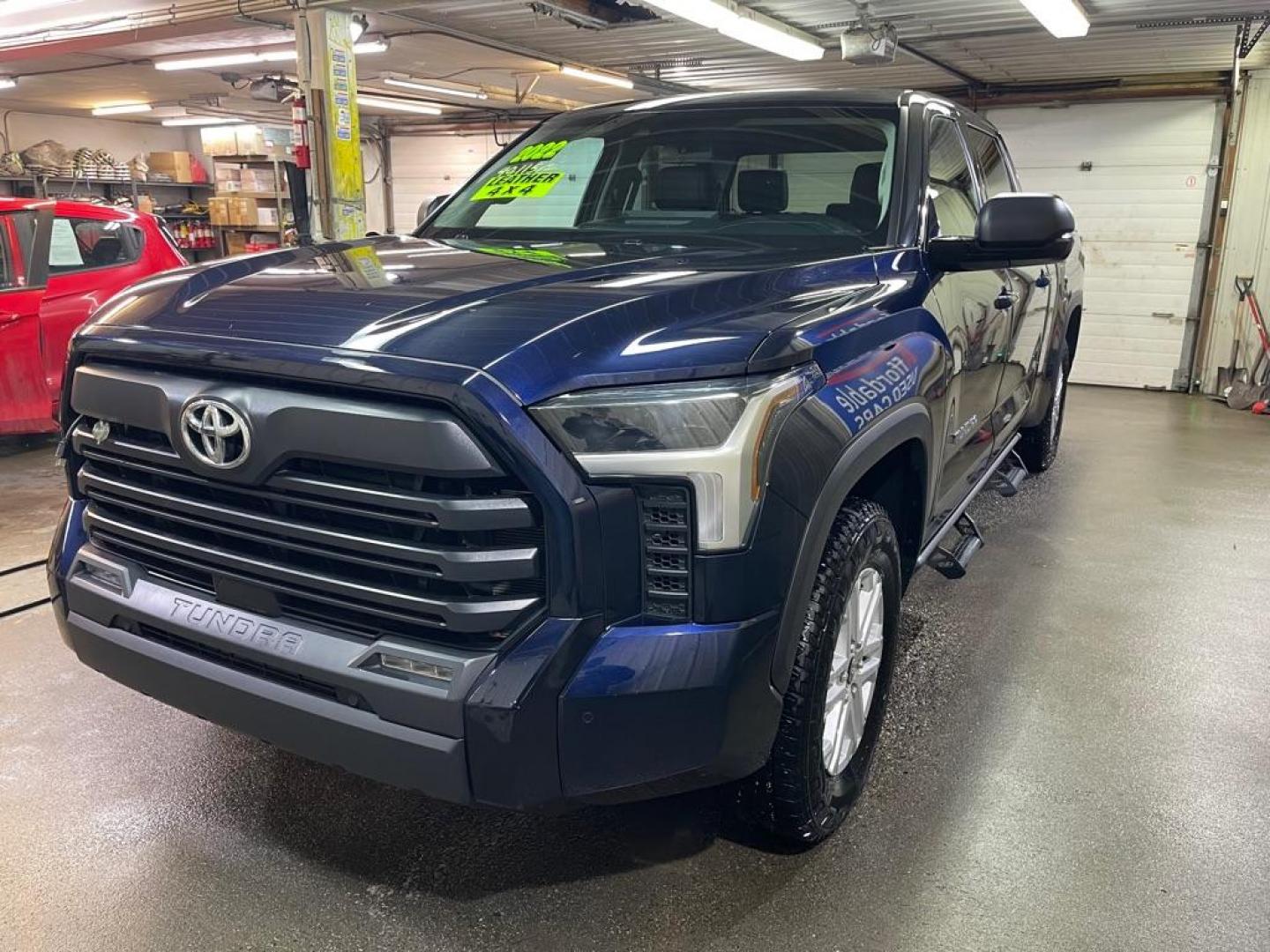 2022 BLUE TOYOTA TUNDRA CREWMAX SR5 (5TFLA5EC4NX) with an 3.5L engine, Automatic transmission, located at 2525 S. Cushman, Fairbanks, AK, 99701, (907) 452-5707, 64.824036, -147.712311 - Photo#1