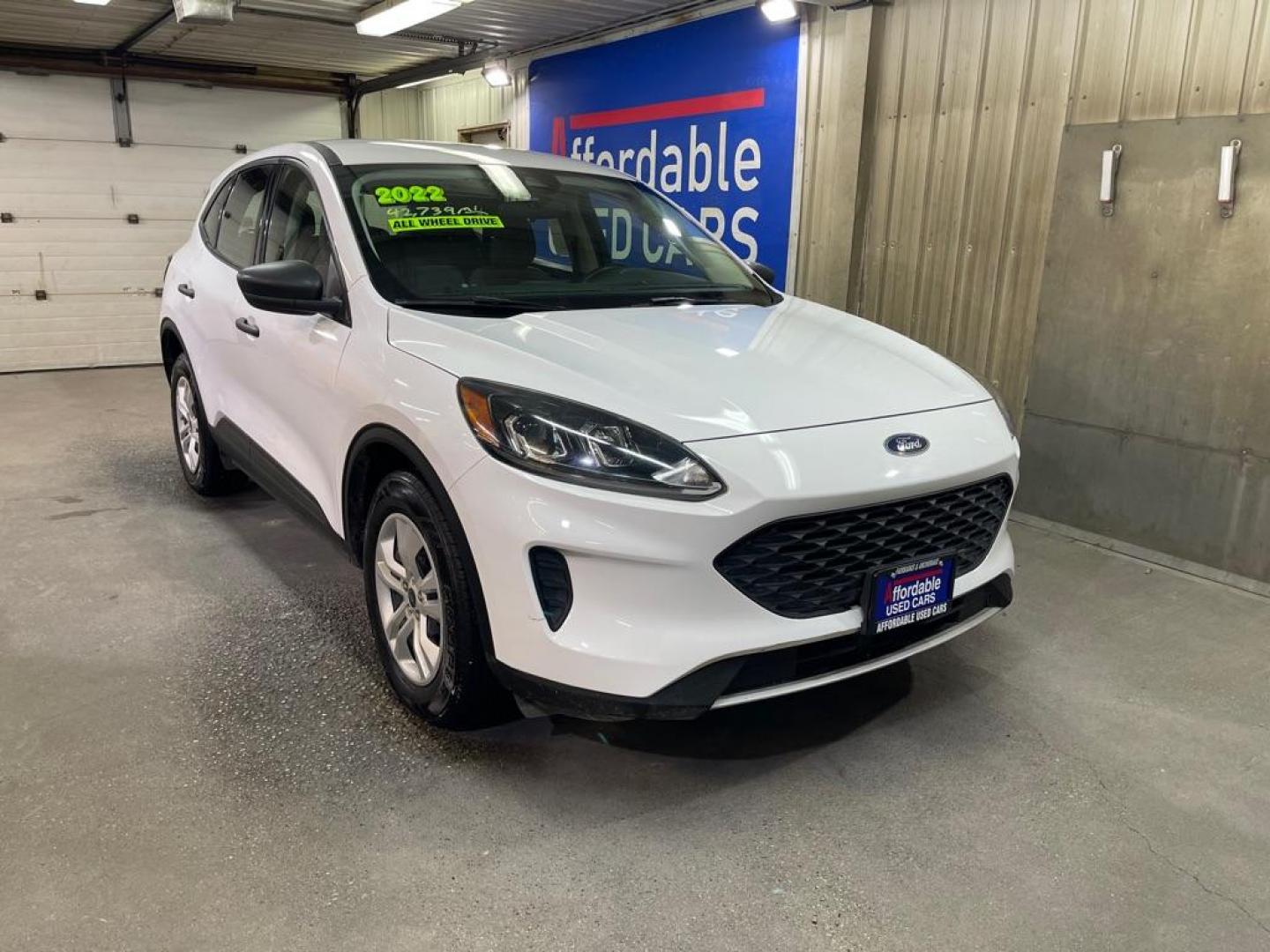 2022 WHITE FORD ESCAPE S (1FMCU9F65NU) with an 1.5L engine, Automatic transmission, located at 2525 S. Cushman, Fairbanks, AK, 99701, (907) 452-5707, 64.824036, -147.712311 - Photo#0