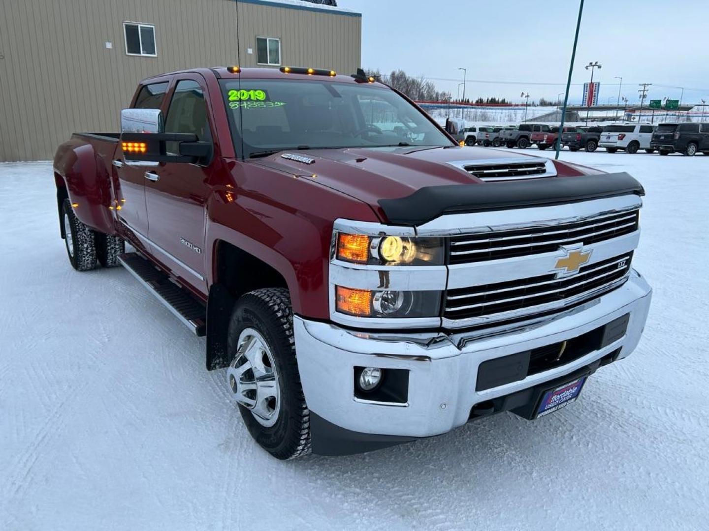 2019 MAROON CHEVROLET SILVERADO 3500 LTZ (1GC4KXCYXKF) with an 6.6L engine, Automatic transmission, located at 2525 S. Cushman, Fairbanks, AK, 99701, (907) 452-5707, 64.824036, -147.712311 - Photo#1