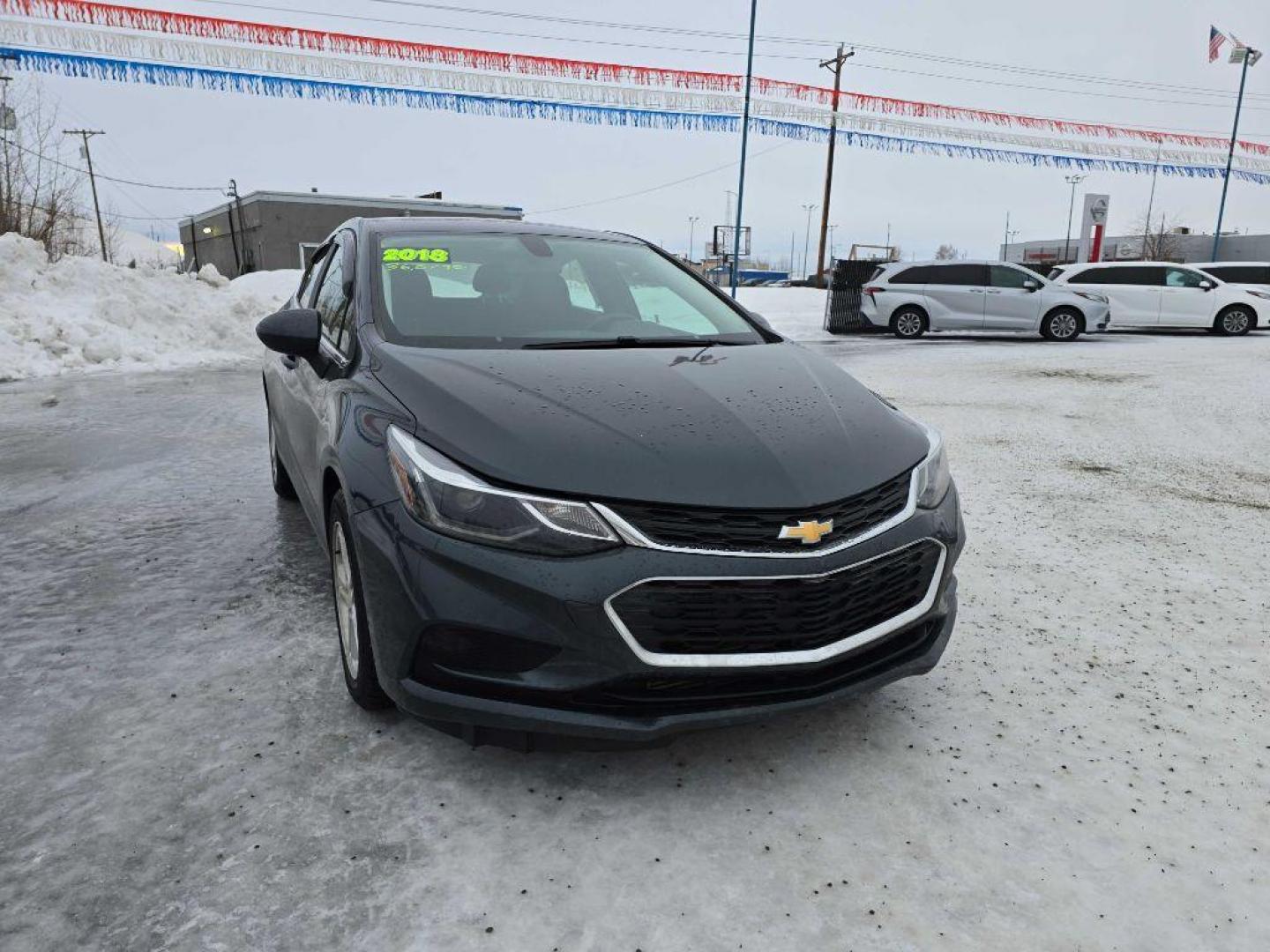 2018 BLUE CHEVROLET CRUZE LT (3G1BE6SM7JS) with an 1.4L engine, Automatic transmission, located at 2525 S. Cushman, Fairbanks, AK, 99701, (907) 452-5707, 64.824036, -147.712311 - Photo#0