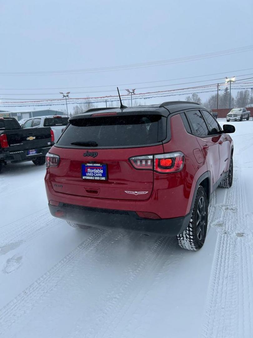 2019 RED JEEP COMPASS TRAILHAWK (3C4NJDDB1KT) with an 2.4L engine, Automatic transmission, located at 2525 S. Cushman, Fairbanks, AK, 99701, (907) 452-5707, 64.824036, -147.712311 - Photo#2