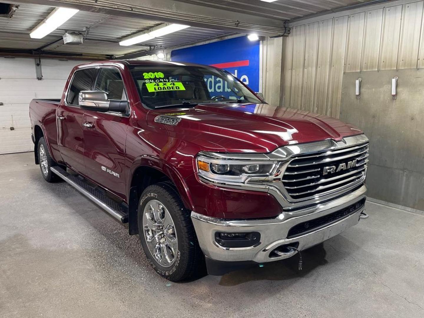 2019 RED RAM 1500 LONGHORN (1C6SRFST5KN) with an 5.7L engine, Automatic transmission, located at 2525 S. Cushman, Fairbanks, AK, 99701, (907) 452-5707, 64.824036, -147.712311 - Photo#0