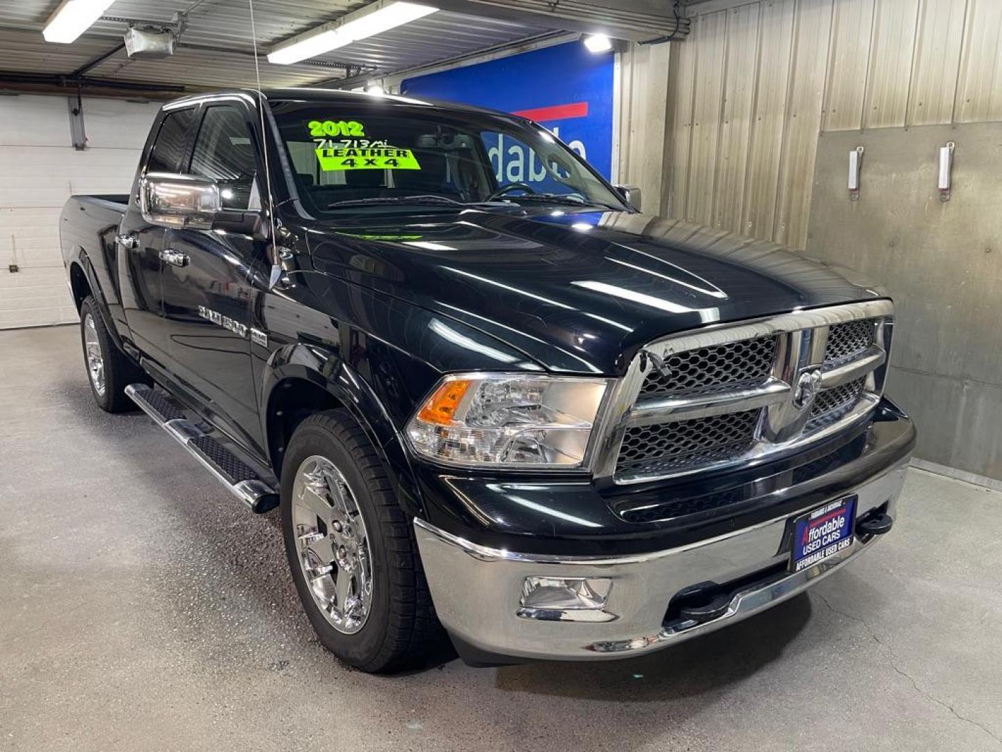 2012 BLACK DODGE RAM 1500 LARAMIE (1C6RD7JT6CS) with an 5.7L engine, Automatic transmission, located at 2525 S. Cushman, Fairbanks, AK, 99701, (907) 452-5707, 64.824036, -147.712311 - Photo#0