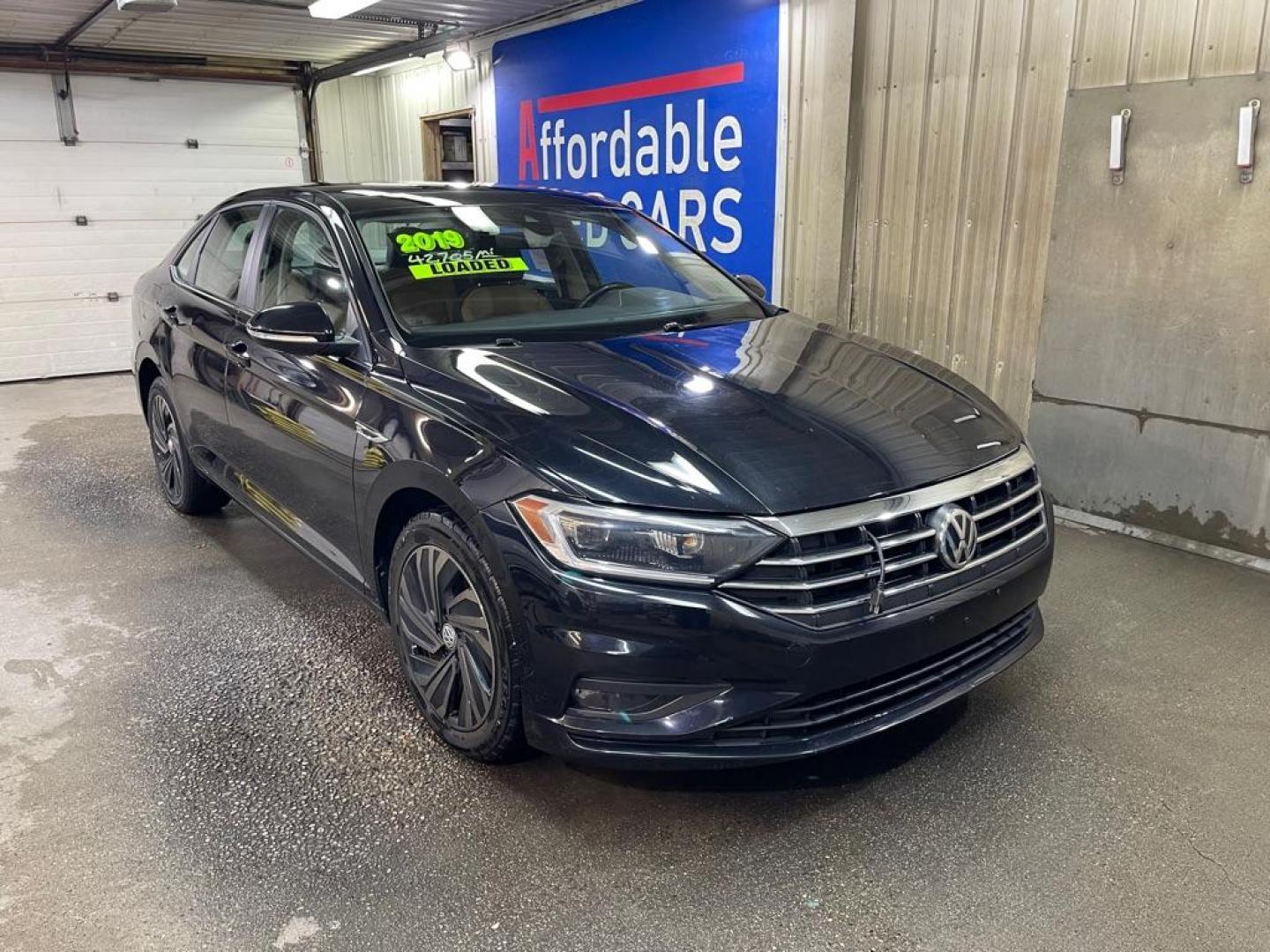 2019 BLACK VOLKSWAGEN JETTA SEL PREMIUM (3VWG57BU3KM) with an 1.4L engine, Automatic transmission, located at 2525 S. Cushman, Fairbanks, AK, 99701, (907) 452-5707, 64.824036, -147.712311 - Photo#0