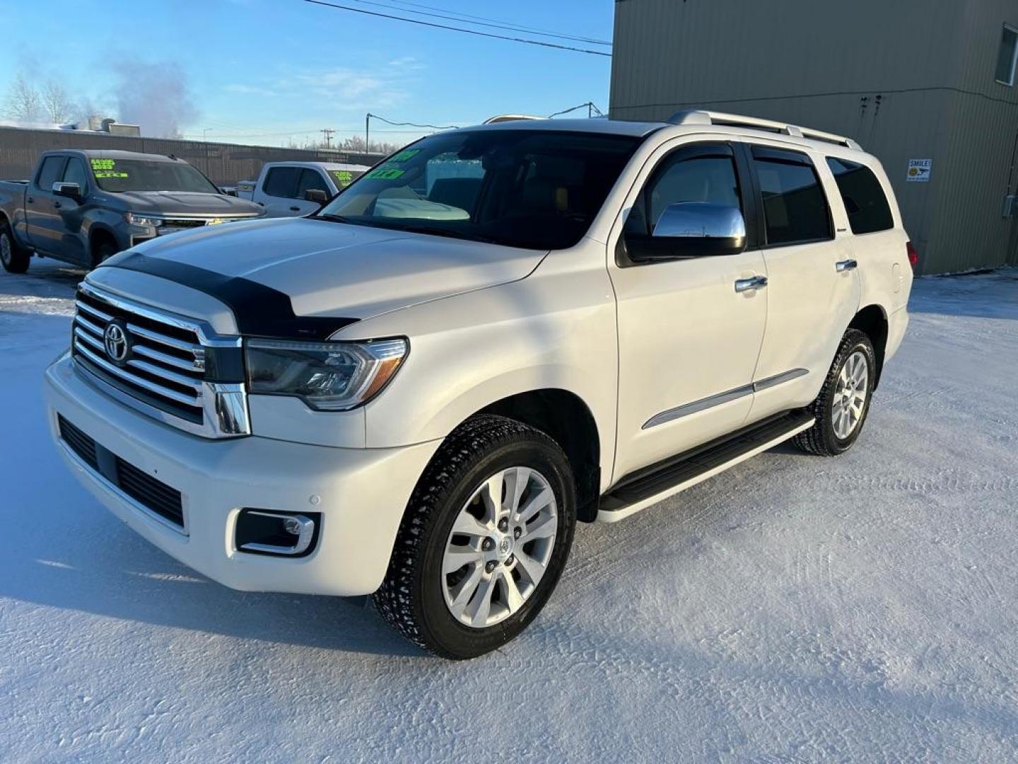 2019 WHITE TOYOTA SEQUOIA PLATINUM (5TDDY5G18KS) with an 5.7L engine, Automatic transmission, located at 2525 S. Cushman, Fairbanks, AK, 99701, (907) 452-5707, 64.824036, -147.712311 - Photo#0