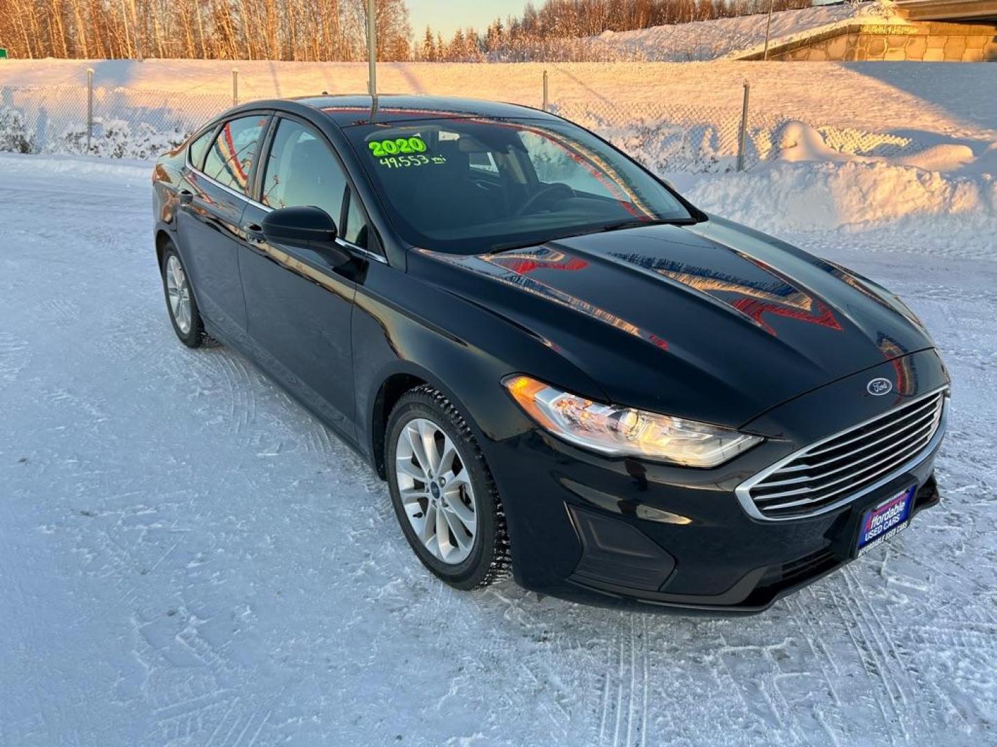 2020 BLACK FORD FUSION SE (3FA6P0HD9LR) with an 1.5L engine, Automatic transmission, located at 2525 S. Cushman, Fairbanks, AK, 99701, (907) 452-5707, 64.824036, -147.712311 - Photo#1