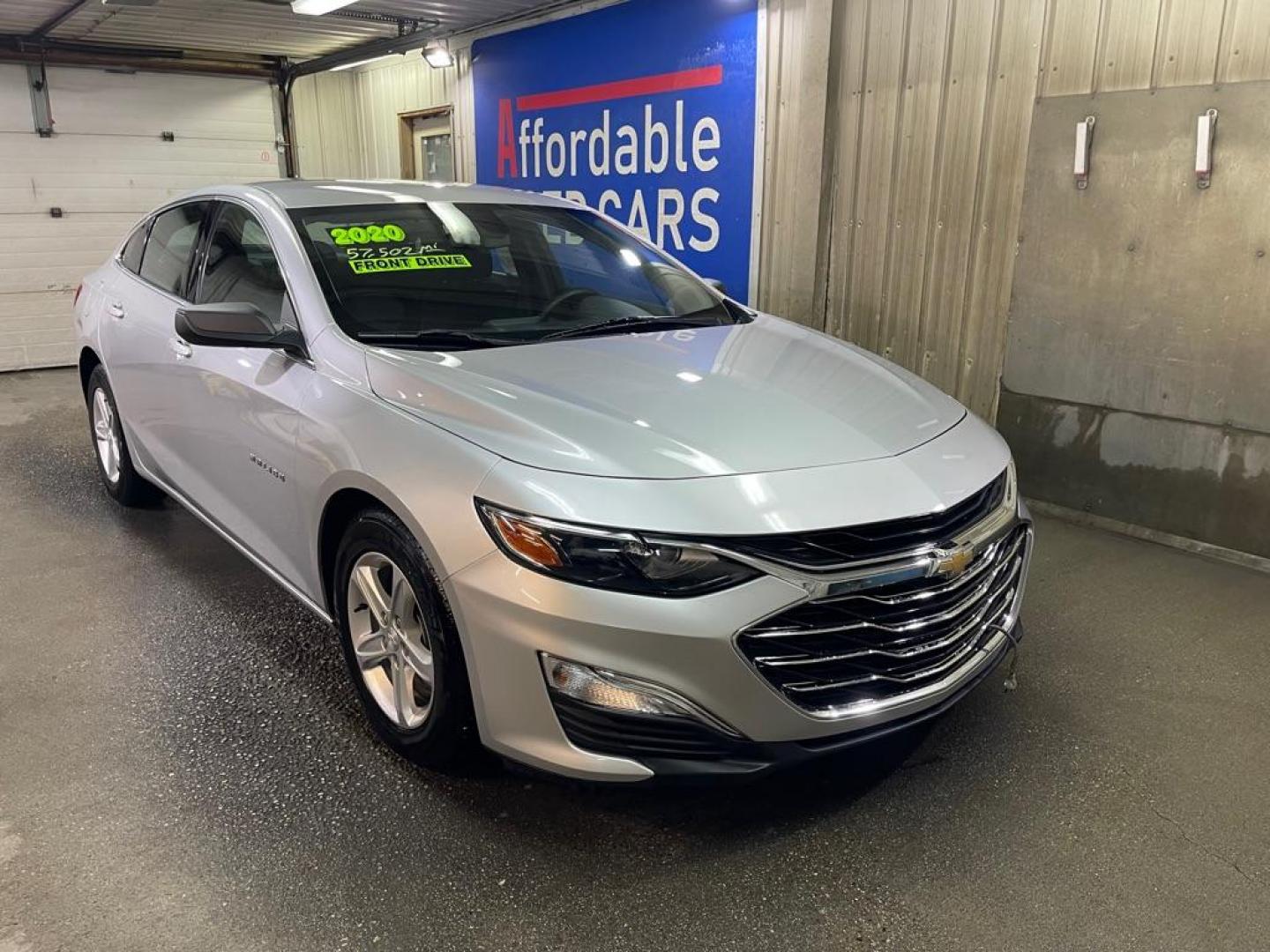 2020 SILVER CHEVROLET MALIBU LS (1G1ZB5ST0LF) with an 1.5L engine, Continuously Variable transmission, located at 2525 S. Cushman, Fairbanks, AK, 99701, (907) 452-5707, 64.824036, -147.712311 - Photo#0