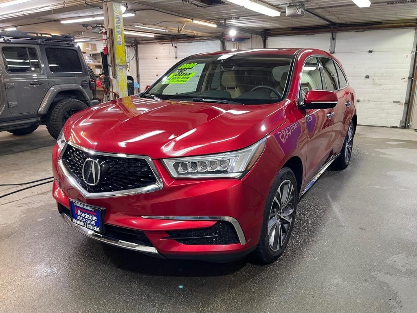 2020 RED ACURA MDX TECHNOLOGY (5J8YD4H59LL) with an 3.5L engine, Automatic transmission, located at 2525 S. Cushman, Fairbanks, AK, 99701, (907) 452-5707, 64.824036, -147.712311 - Photo#1