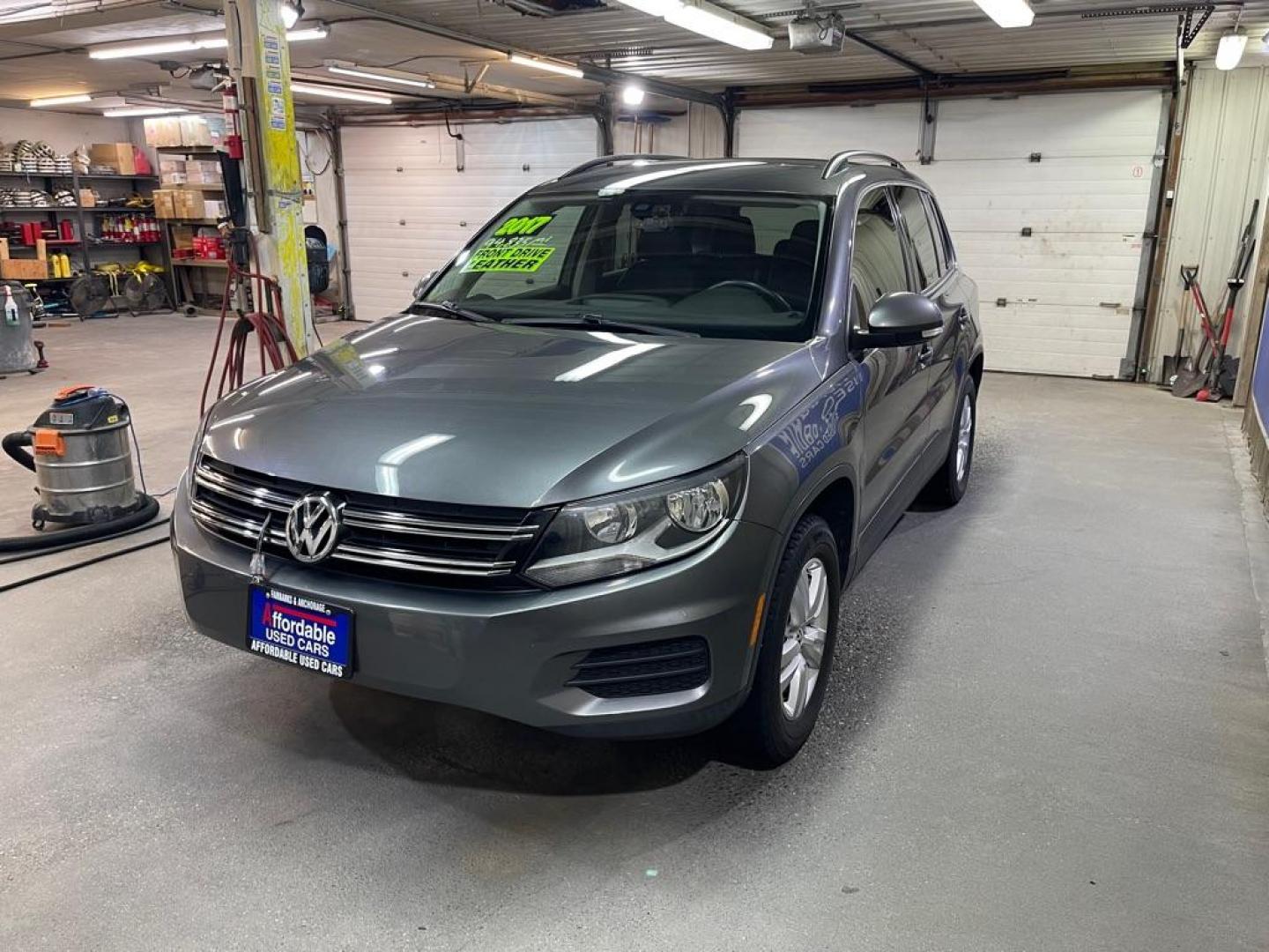 2017 GREY VOLKSWAGEN TIGUAN S (WVGAV7AX2HK) with an 2.0L engine, Automatic transmission, located at 2525 S. Cushman, Fairbanks, AK, 99701, (907) 452-5707, 64.824036, -147.712311 - Photo#1