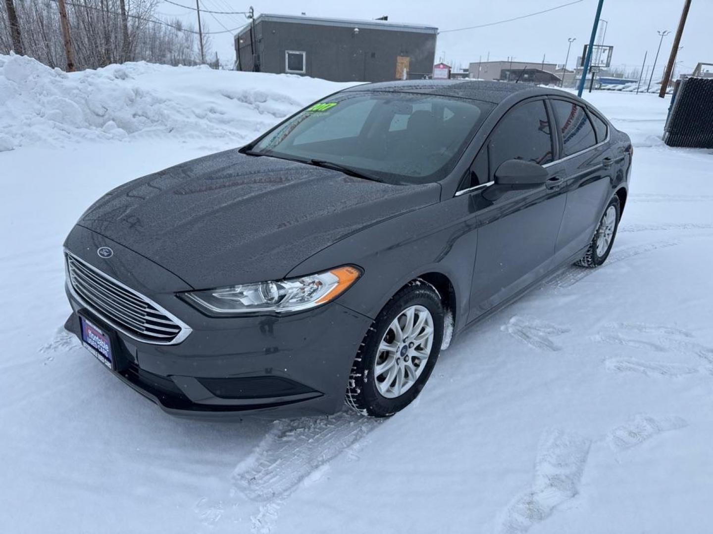 2017 GRAY FORD FUSION S (3FA6P0G73HR) with an 2.5L engine, Automatic transmission, located at 2525 S. Cushman, Fairbanks, AK, 99701, (907) 452-5707, 64.824036, -147.712311 - Photo#0