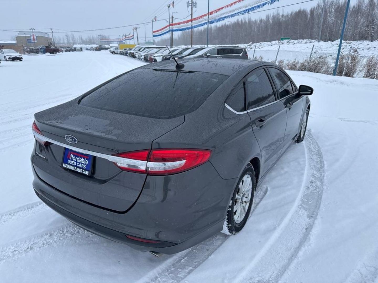 2017 GRAY FORD FUSION S (3FA6P0G73HR) with an 2.5L engine, Automatic transmission, located at 2525 S. Cushman, Fairbanks, AK, 99701, (907) 452-5707, 64.824036, -147.712311 - Photo#2