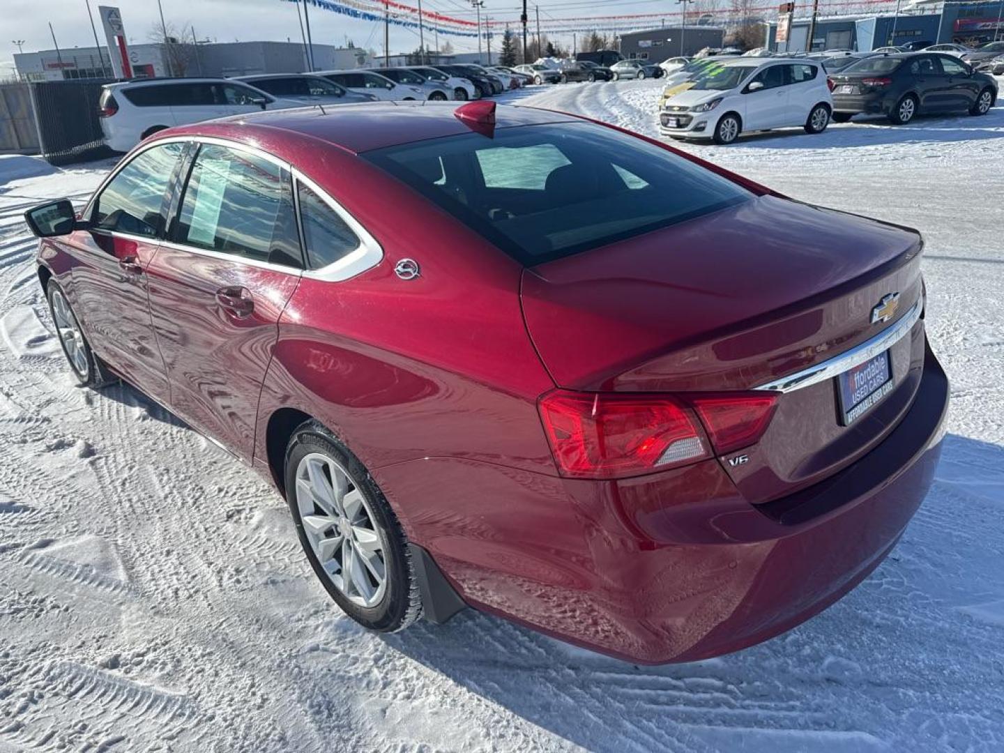 2019 RED CHEVROLET IMPALA LT (2G11Z5S38K9) with an 3.6L engine, Automatic transmission, located at 2525 S. Cushman, Fairbanks, AK, 99701, (907) 452-5707, 64.824036, -147.712311 - Photo#3