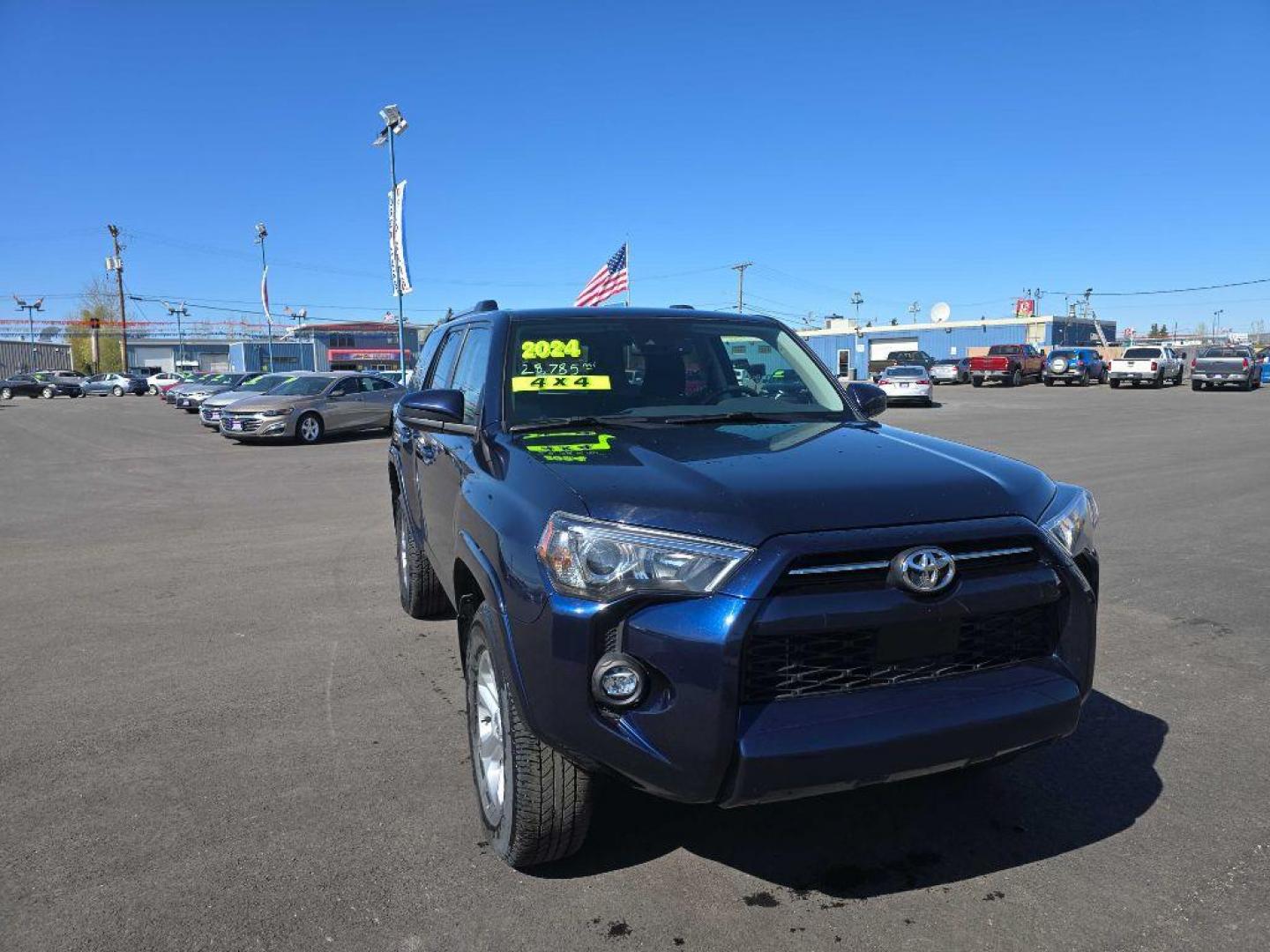 2024 BLUE TOYOTA 4RUNNER SR5/SR5 PREMIUM (JTEMU5JR3R6) with an 4.0L engine, Automatic transmission, located at 2525 S. Cushman, Fairbanks, AK, 99701, (907) 452-5707, 64.824036, -147.712311 - Photo#0