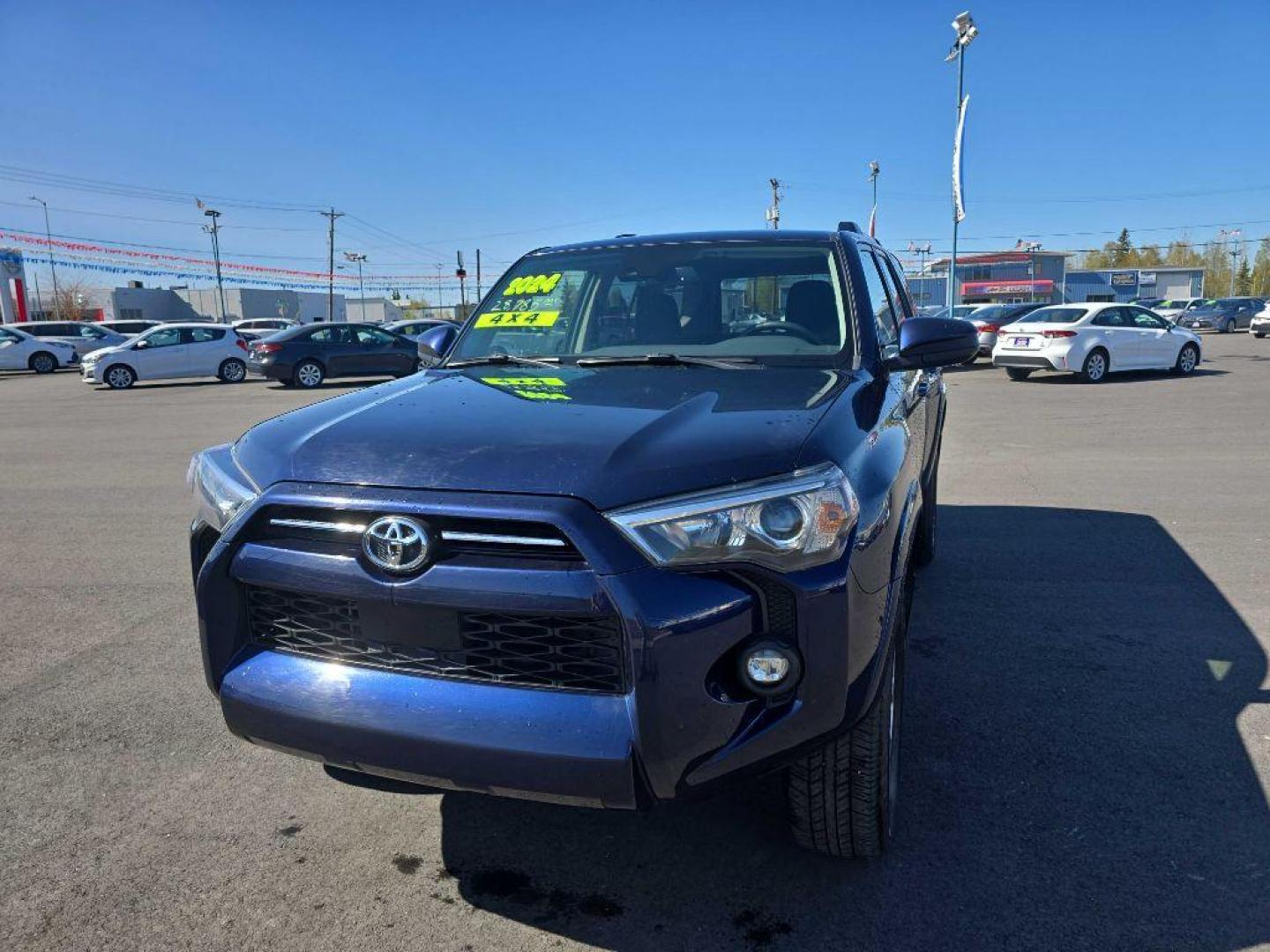 2024 BLUE TOYOTA 4RUNNER SR5/SR5 PREMIUM (JTEMU5JR3R6) with an 4.0L engine, Automatic transmission, located at 2525 S. Cushman, Fairbanks, AK, 99701, (907) 452-5707, 64.824036, -147.712311 - Photo#1