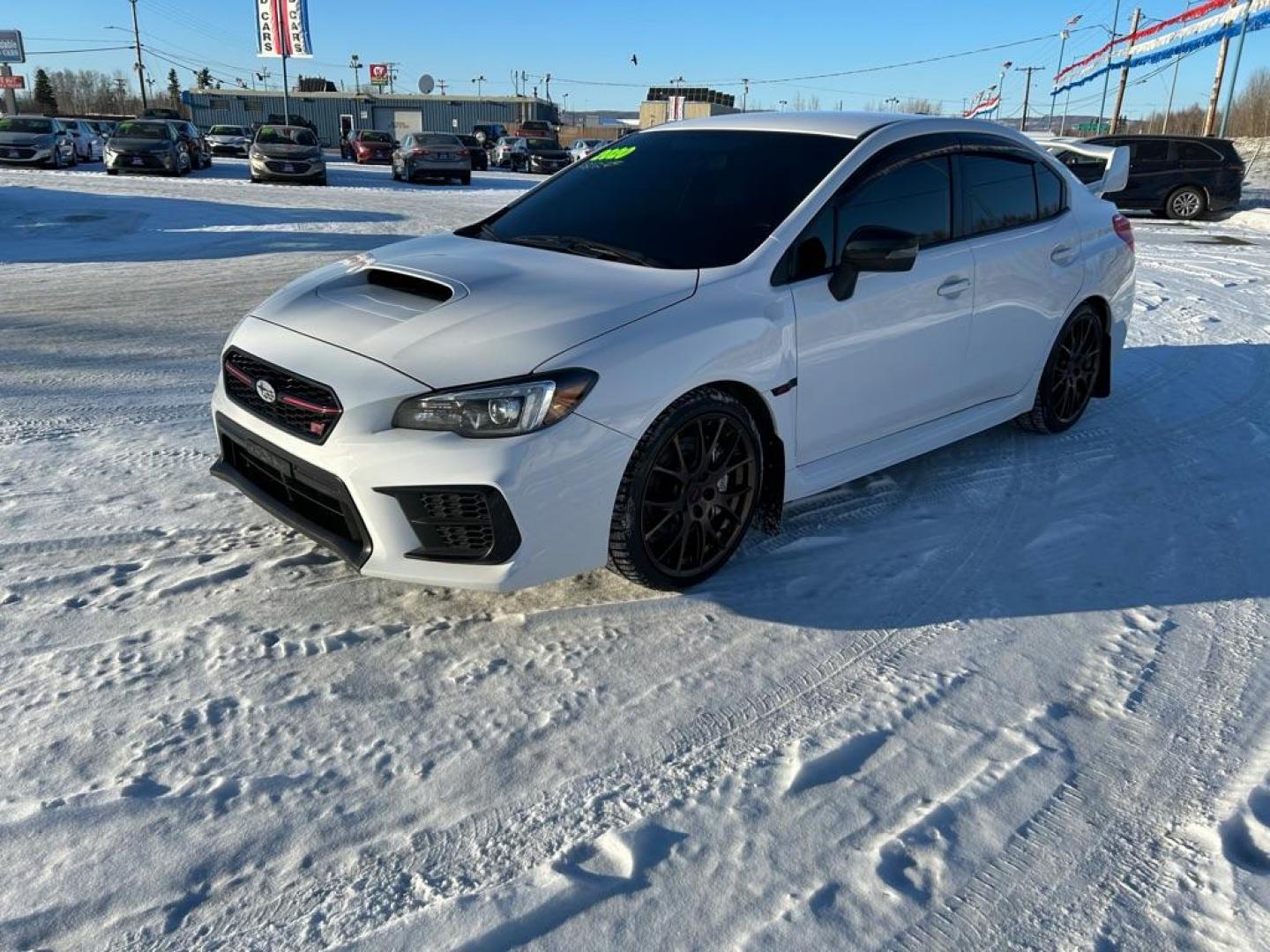 2020 WHITE SUBARU WRX STI (JF1VA2S61L9) with an 2.5L engine, 6-Speed Manual transmission, located at 2525 S. Cushman, Fairbanks, AK, 99701, (907) 452-5707, 64.824036, -147.712311 - Photo#0