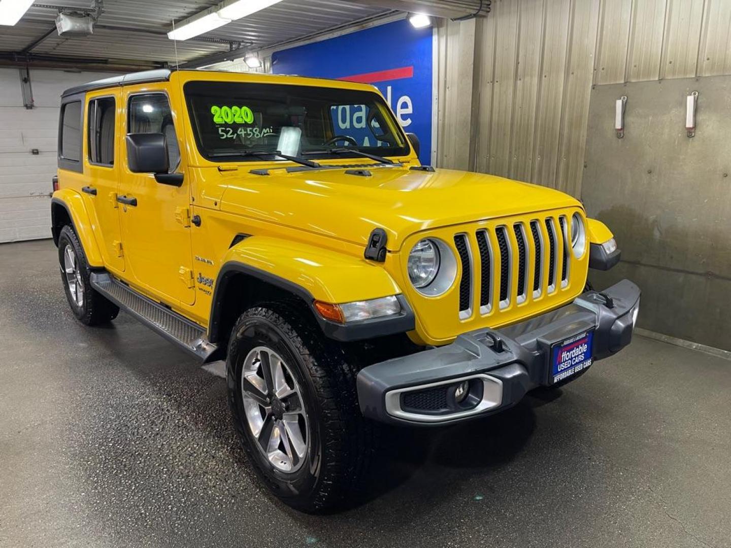 2020 YELLOW JEEP WRANGLER UNLIMI SAHARA (1C4HJXEN2LW) with an 2.0L engine, Automatic transmission, located at 2525 S. Cushman, Fairbanks, AK, 99701, (907) 452-5707, 64.824036, -147.712311 - Photo#0