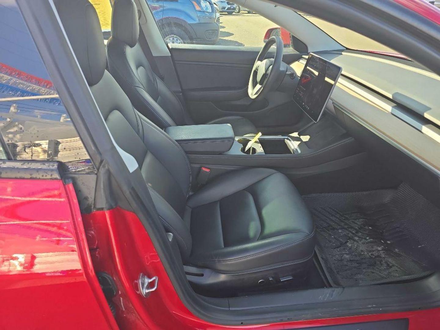 2021 RED TESLA MODEL 3 (5YJ3E1EB5MF) , Continuously Variable transmission, located at 2525 S. Cushman, Fairbanks, AK, 99701, (907) 452-5707, 64.824036, -147.712311 - Photo#3
